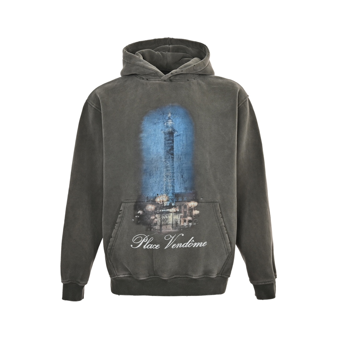 Balenciaga/巴黎世家 24Fw 东京限定灯塔加绒连帽卫衣