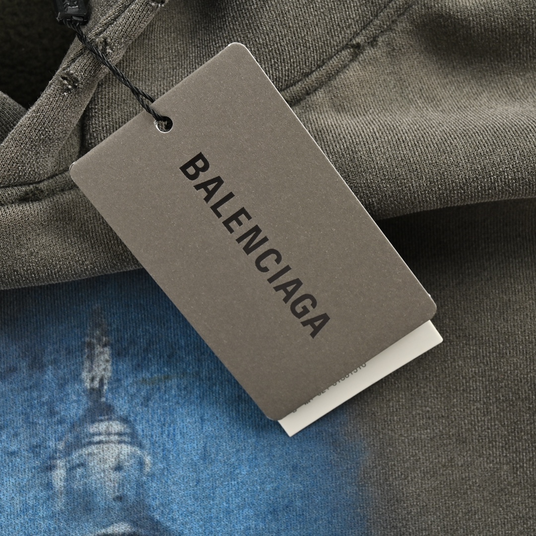 Balenciaga/巴黎世家 24Fw 东京限定灯塔加绒连帽卫衣