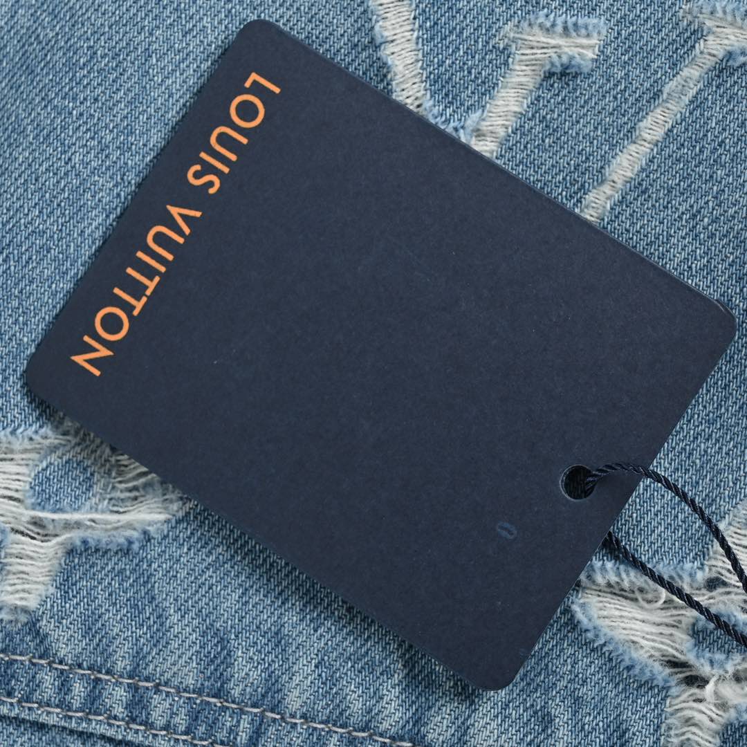 Louis Vuitton/路易威登 24Fw 水洗老花破洞牛仔外套