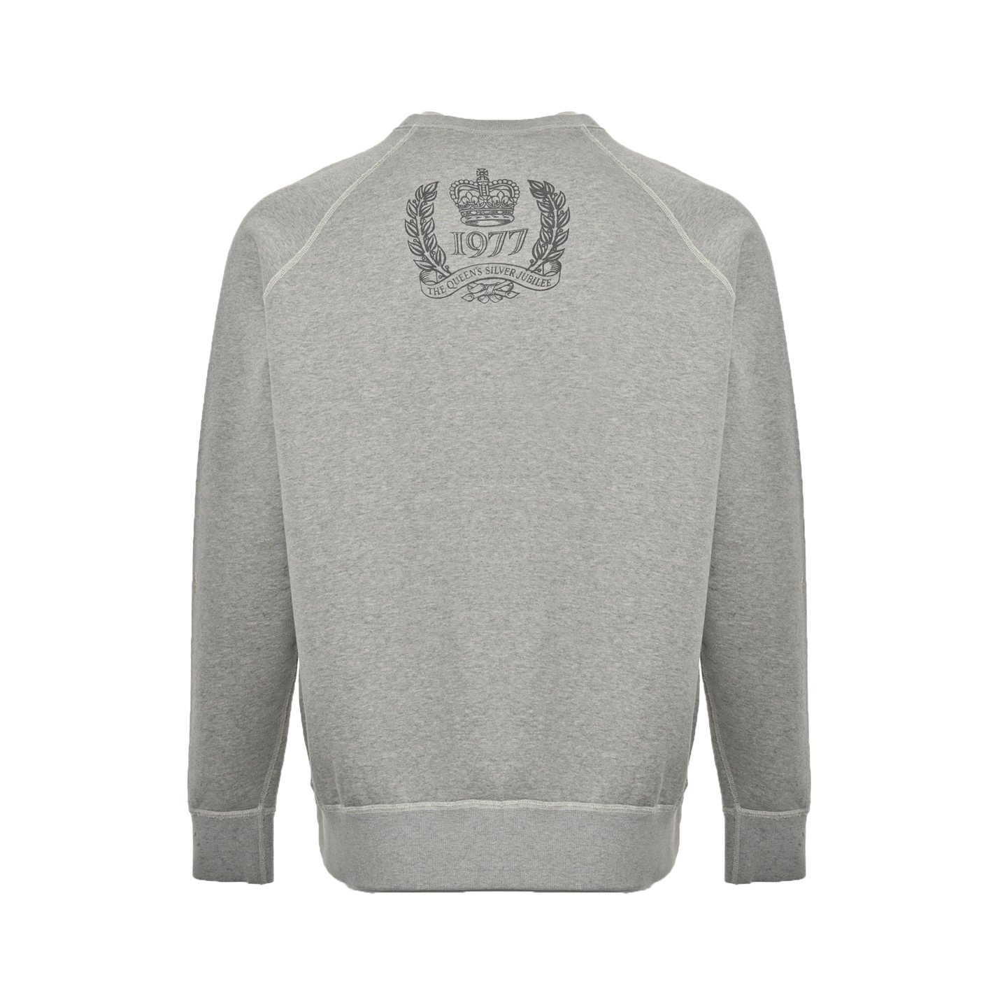 SAINT MICHAEL 24FW 伊丽莎白女王做旧印花圆领卫衣