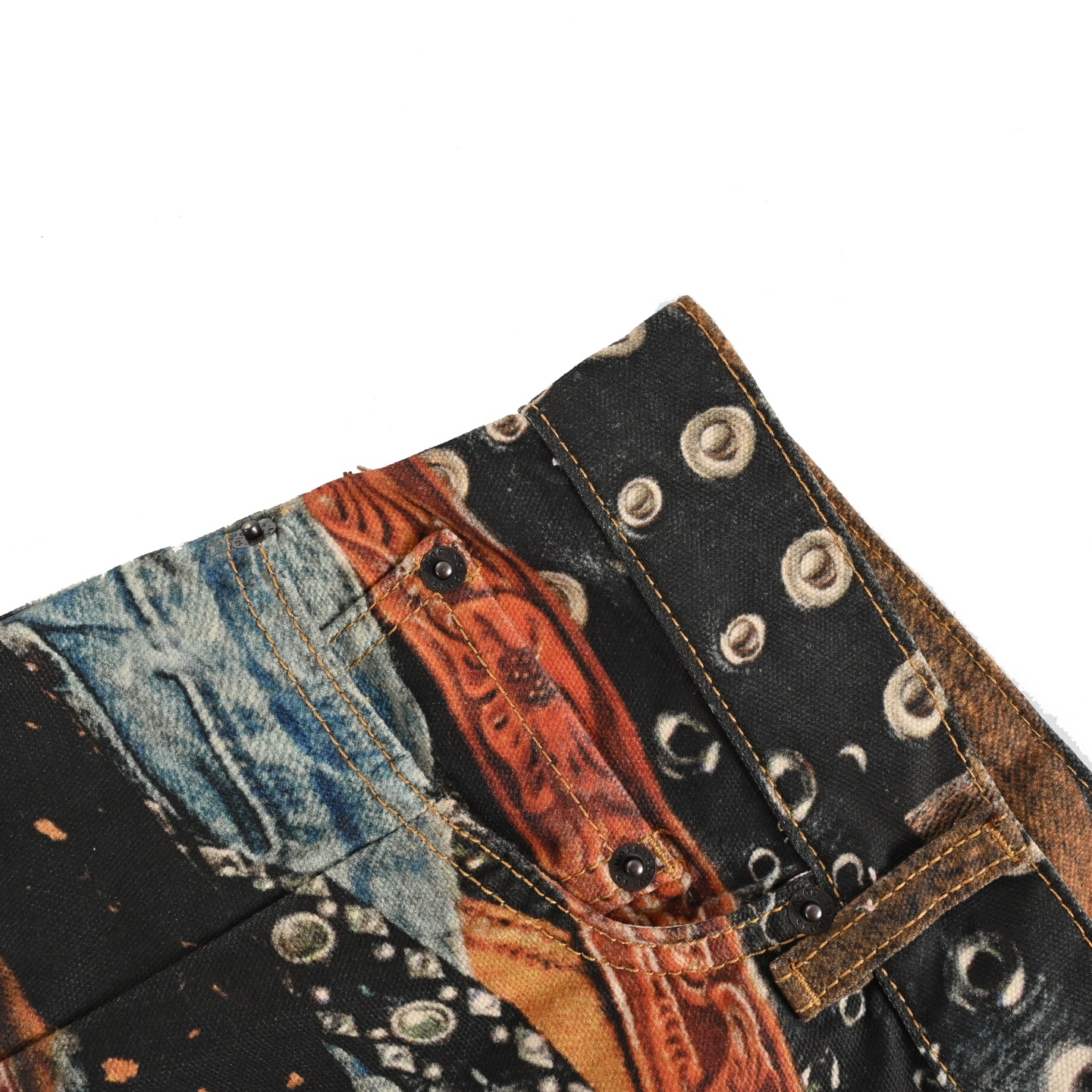 Acne Studios 25ss 多腰带图案牛仔裤