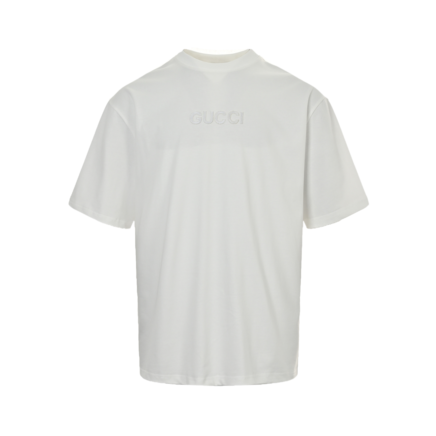 Gucci/古驰 25ss 蛇年限定后背烫钻印花短袖 米白色