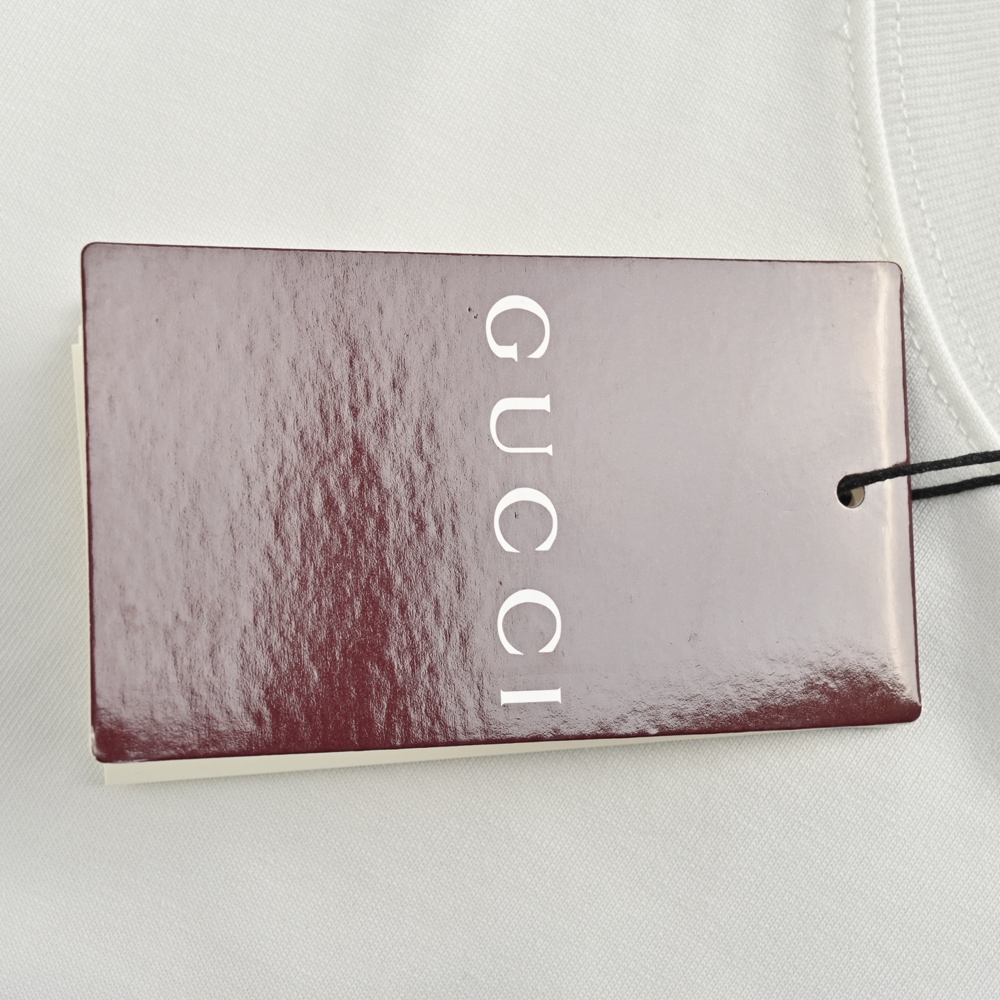 Gucci/古驰 25ss 蛇年限定后背烫钻印花短袖 米白色