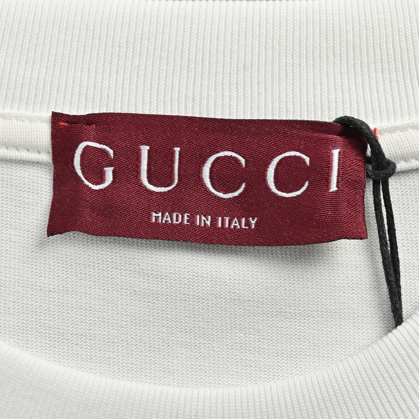 Gucci/古驰 25ss 蛇年限定后背烫钻印花短袖 米白色