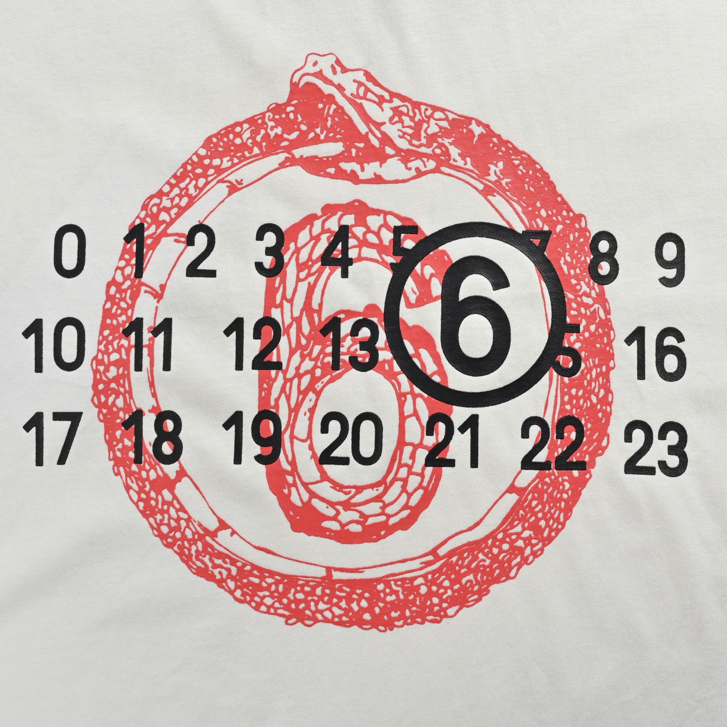 Maison Margiela马吉拉MM6 数字Logo印花短袖 定制丝滑平纹锦棉