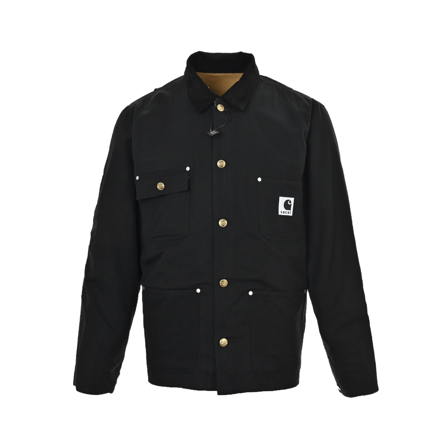 CARHARTT & SACAI 24Fw 卡哈特小标双面穿夹克外套 卡其黑/蓝黑