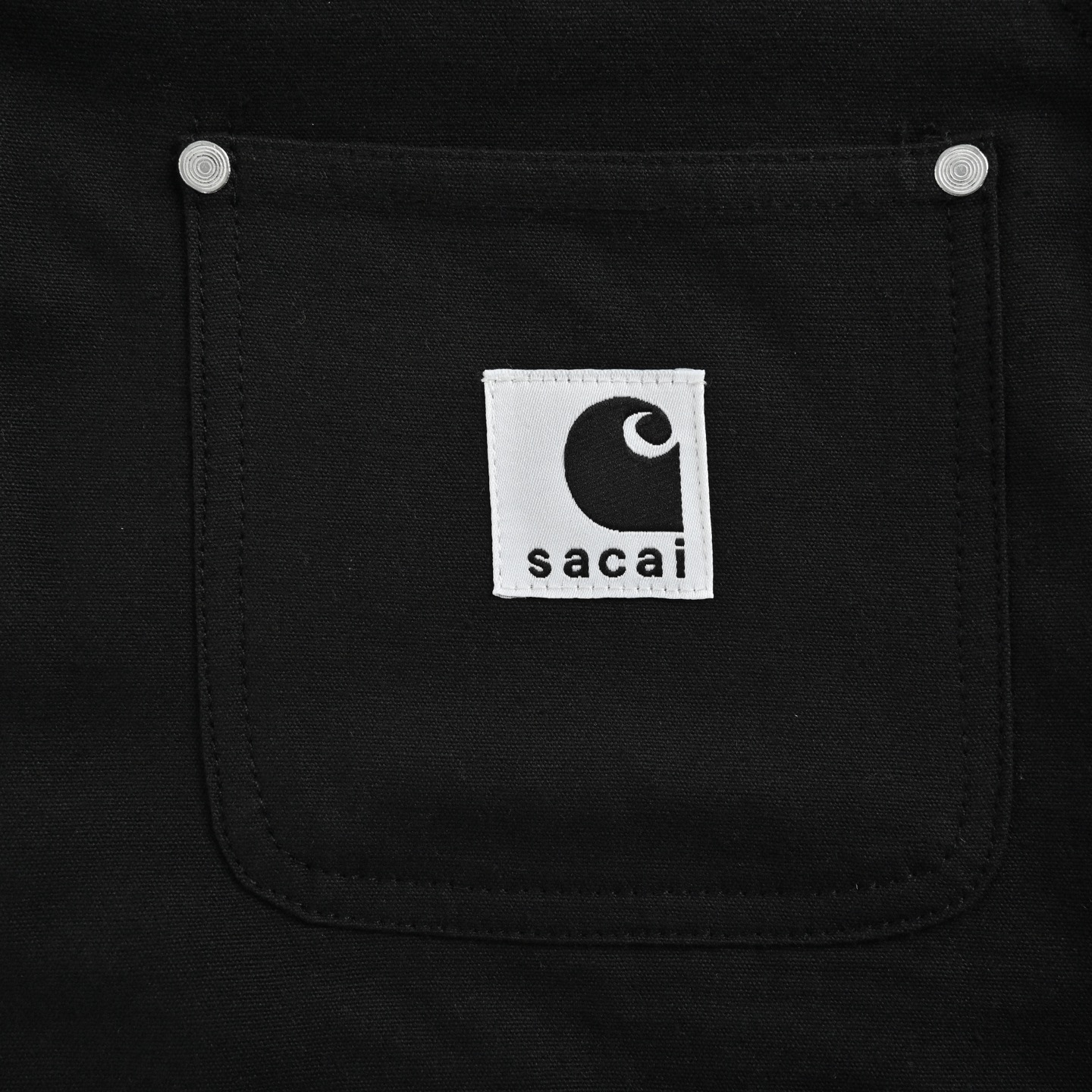 CARHARTT & SACAI 24Fw 卡哈特小标双面穿夹克外套 卡其黑/蓝黑
