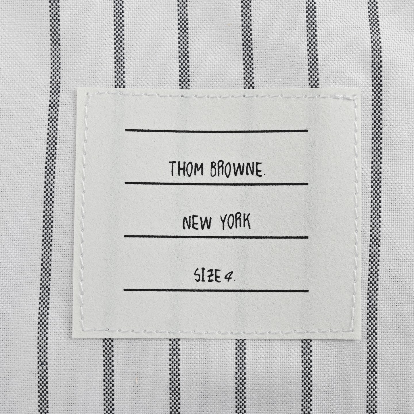 Thom Browne/汤姆布朗 竖条纹双袖织带衬衫