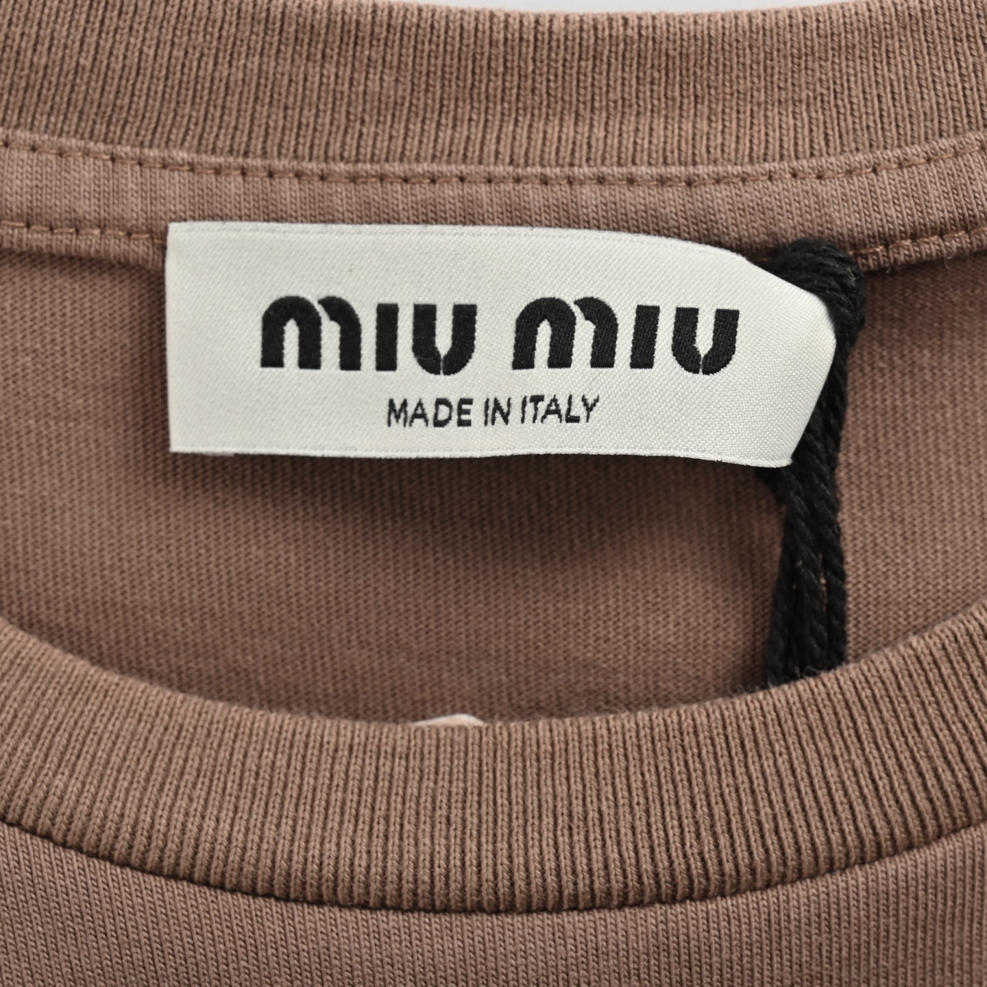 Miu Miu/缪缪 24Fw 贴绣口袋棉质长袖T恤