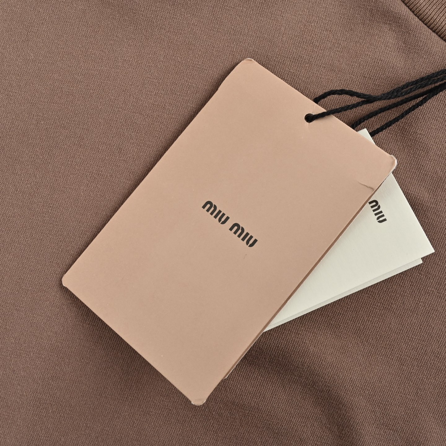 Miu Miu/缪缪 24Fw 贴绣口袋棉质长袖T恤