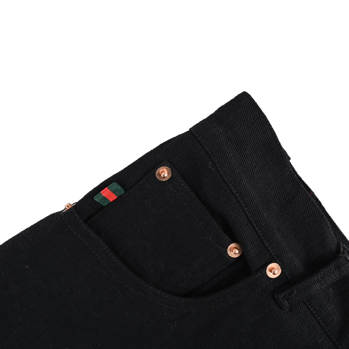 Gucci/古驰 24Fw 双G满印暗纹提花丹宁牛仔裤