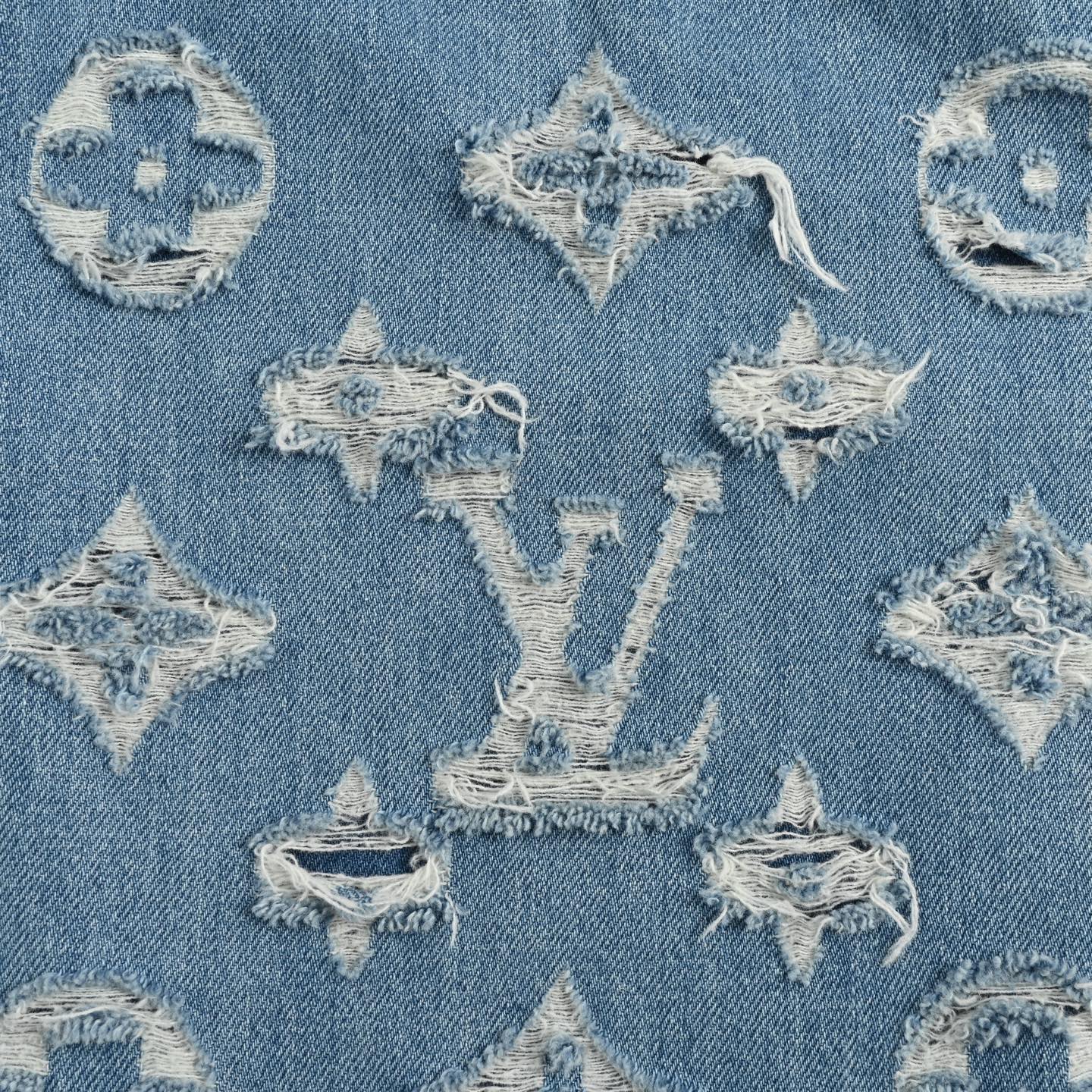 Louis Vuitton/路易威登 24Fw 老花水洗破洞牛仔裤