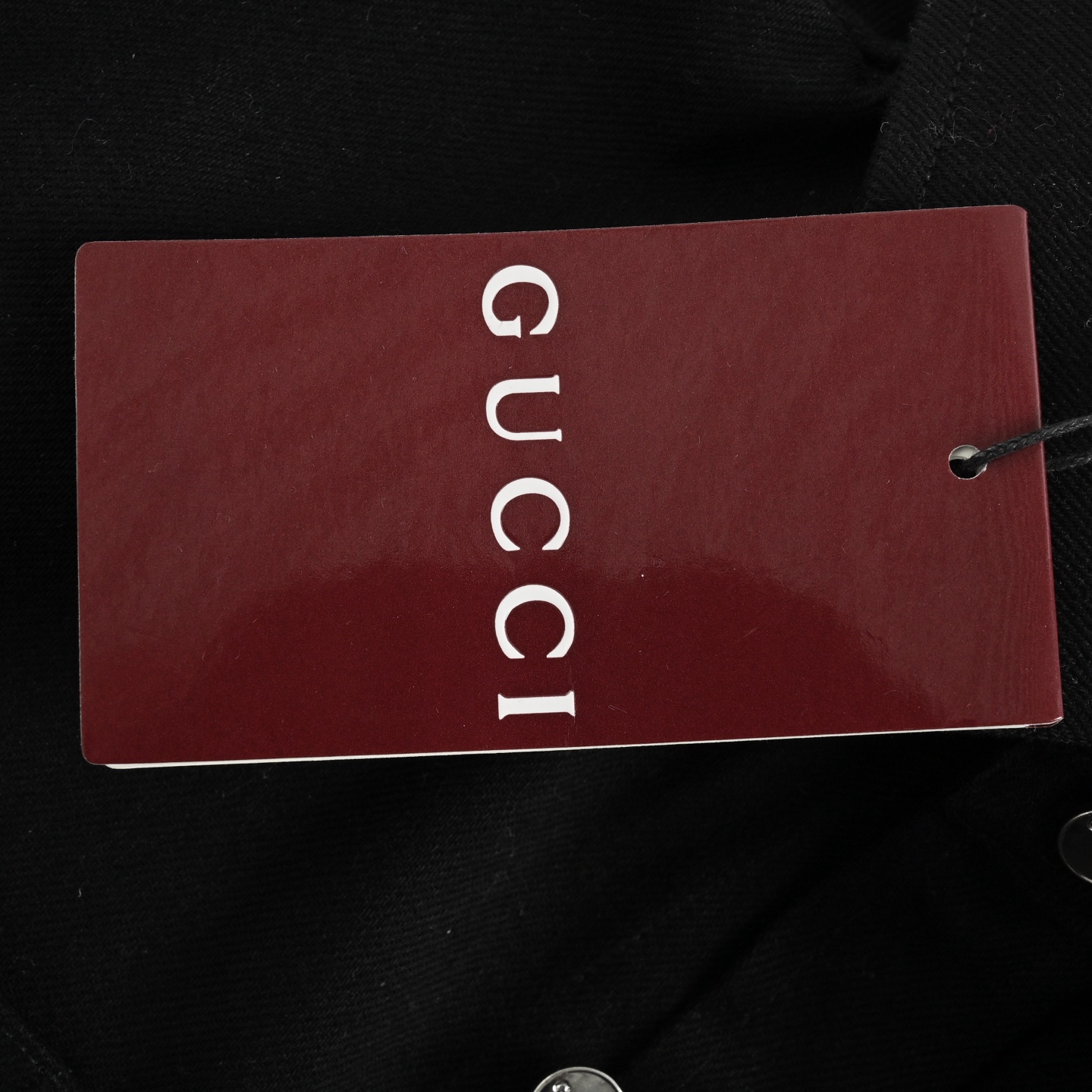 Gucci/古驰 24Fw 后背烫钻字母牛仔衬衫外套