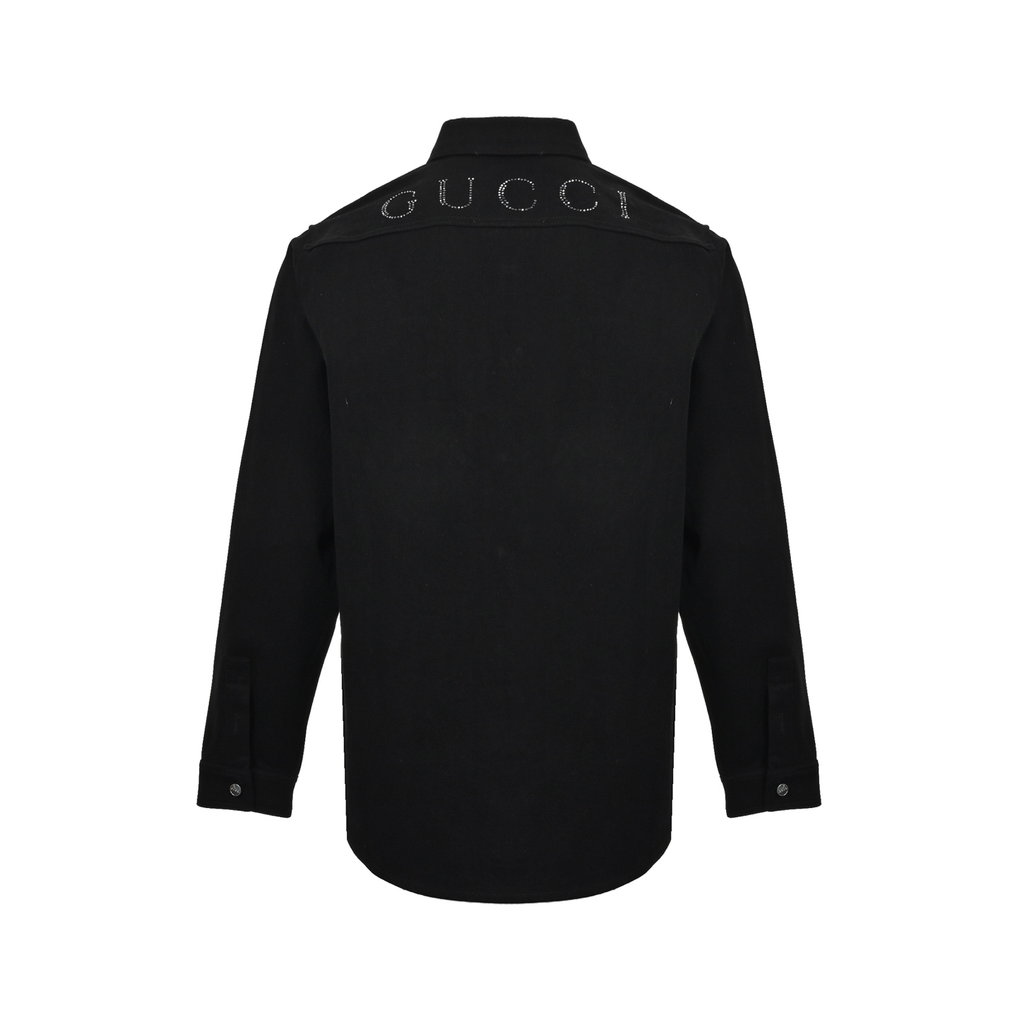 Gucci/古驰 24Fw 后背烫钻字母牛仔衬衫外套
