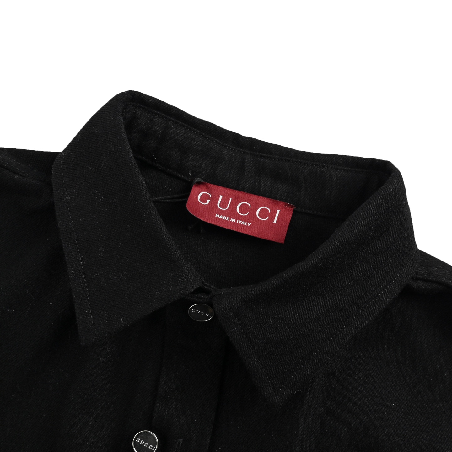 Gucci/古驰 24Fw 后背烫钻字母牛仔衬衫外套