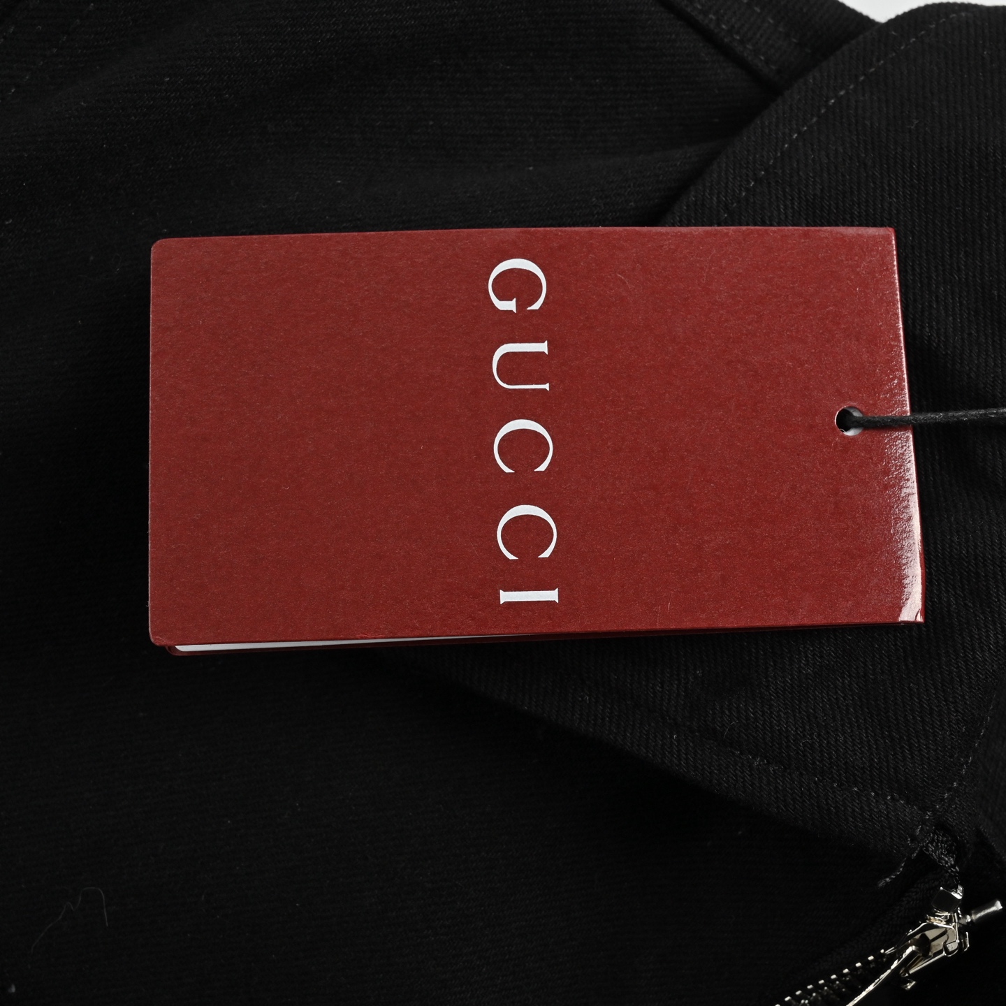 Gucci/古驰 24Fw 后背烫钻字母拉链牛仔外套