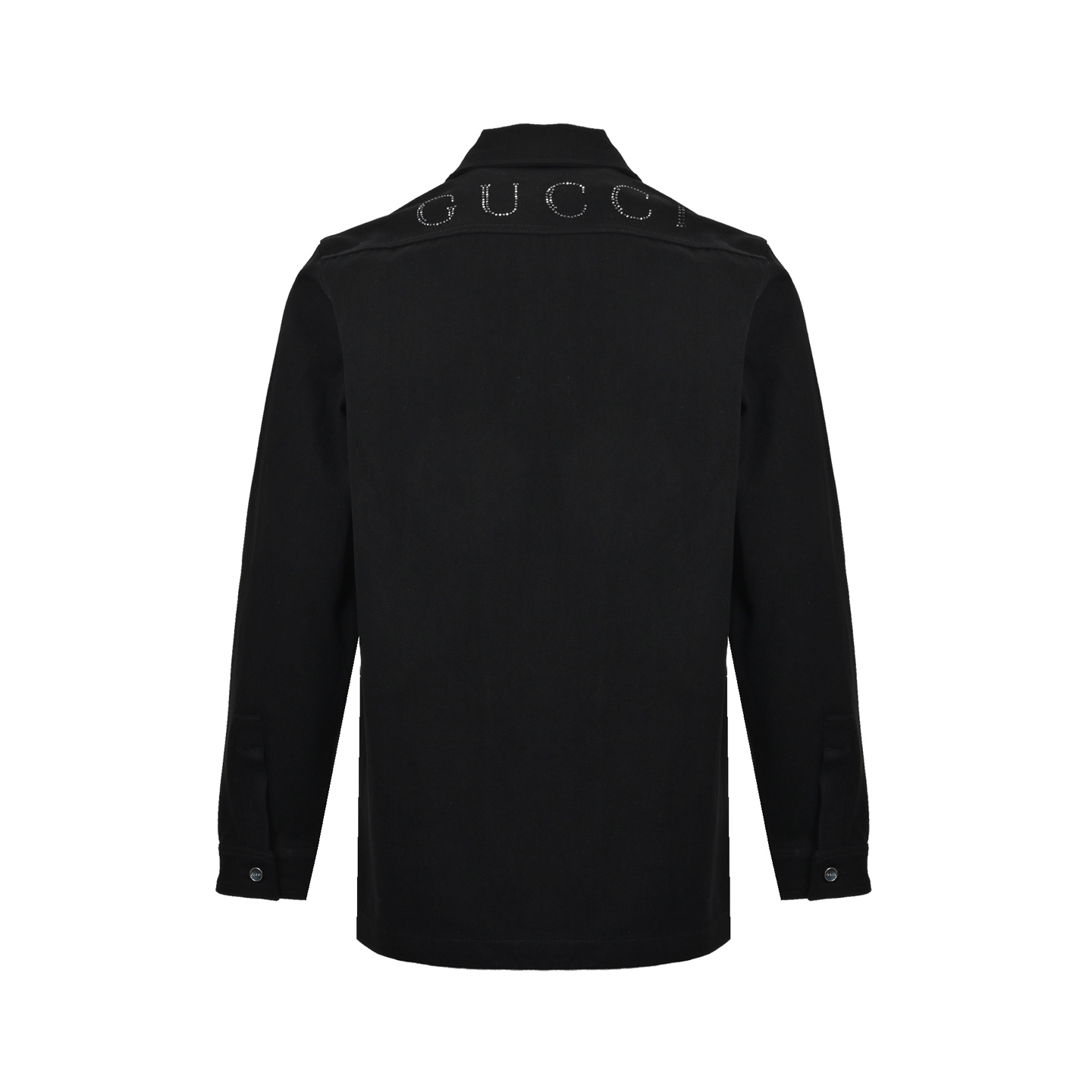 Gucci/古驰 24Fw 后背烫钻字母拉链牛仔外套