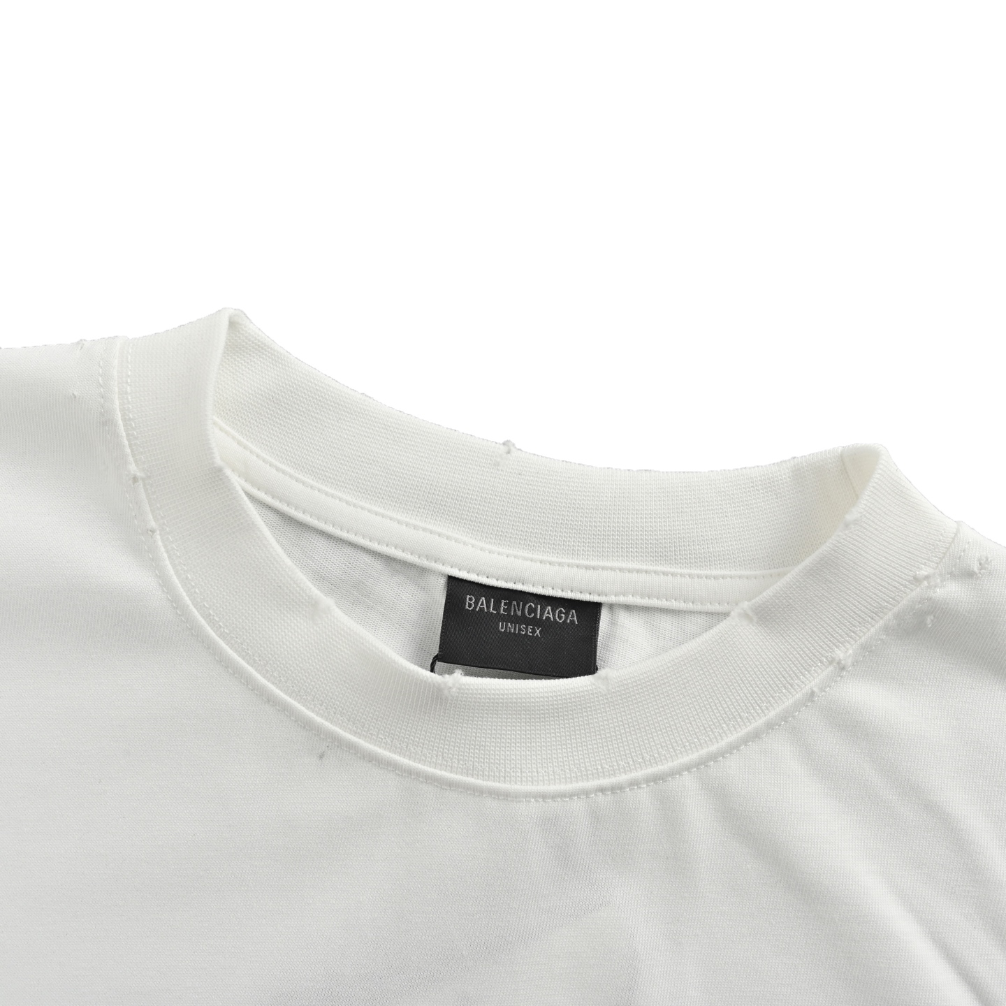 Balenciaga/巴黎世家 25ss logo溶解磨破短袖 黑色 白色-Chinese UA Cheap High Quatity Brand Clothes Bags handbags Sneakers wholesale wholesaler seller from China Factory suppliers Fashion Clothing Shoes best Quality Beautiful Price Balenciaga/巴黎世家 25ss logo溶解磨破短袖 黑色 白色