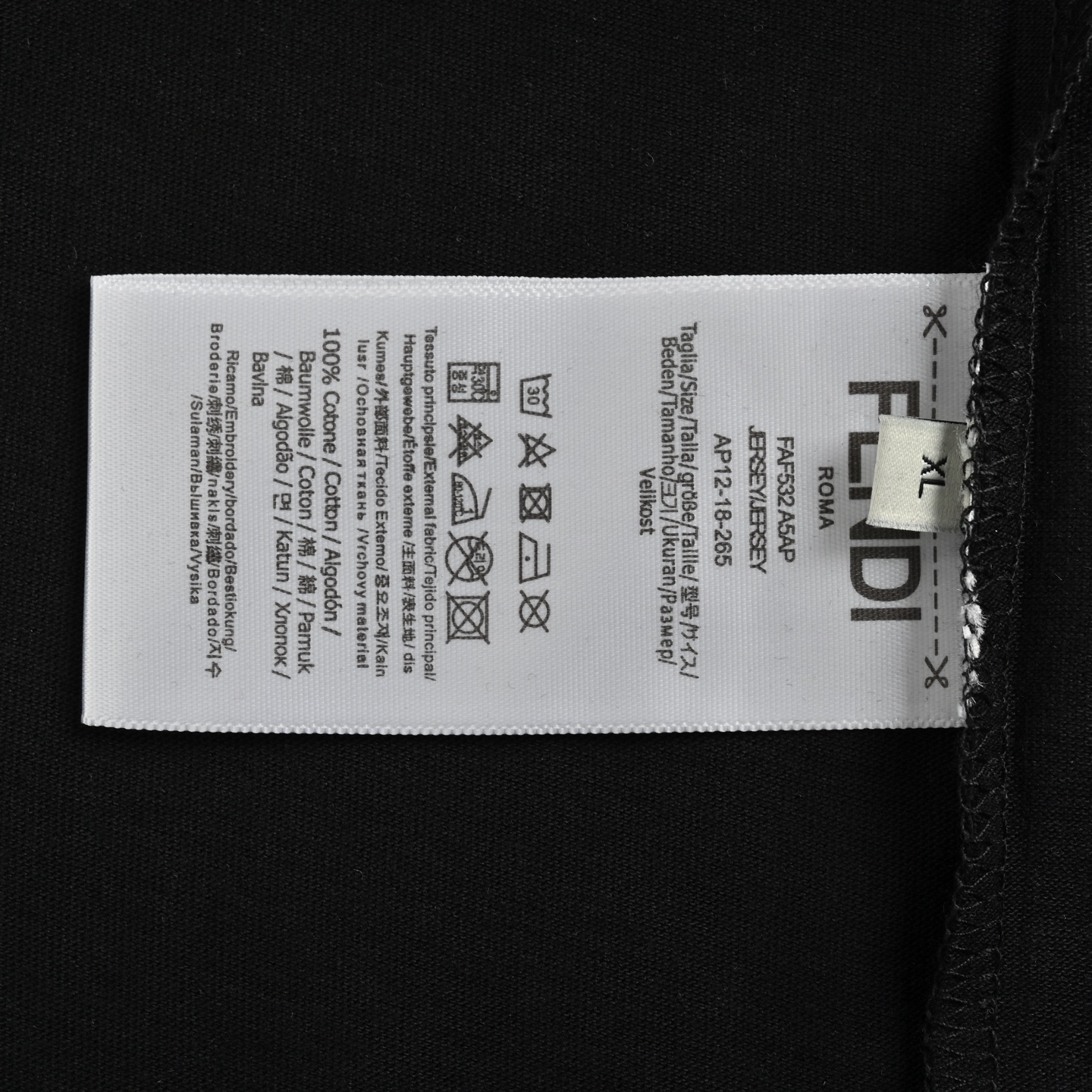 Fendi/芬迪 24ss 渐变印花短袖 黑色
