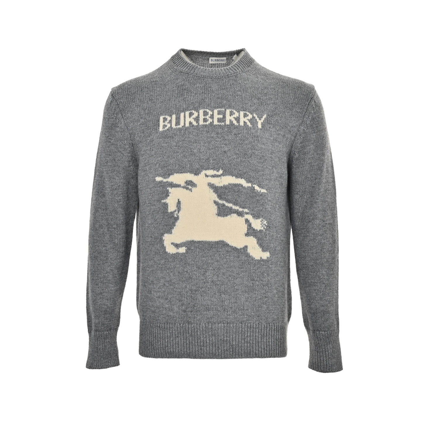 Burberry/巴宝莉 战马骑士徽标羊绒混纺圆领毛衣