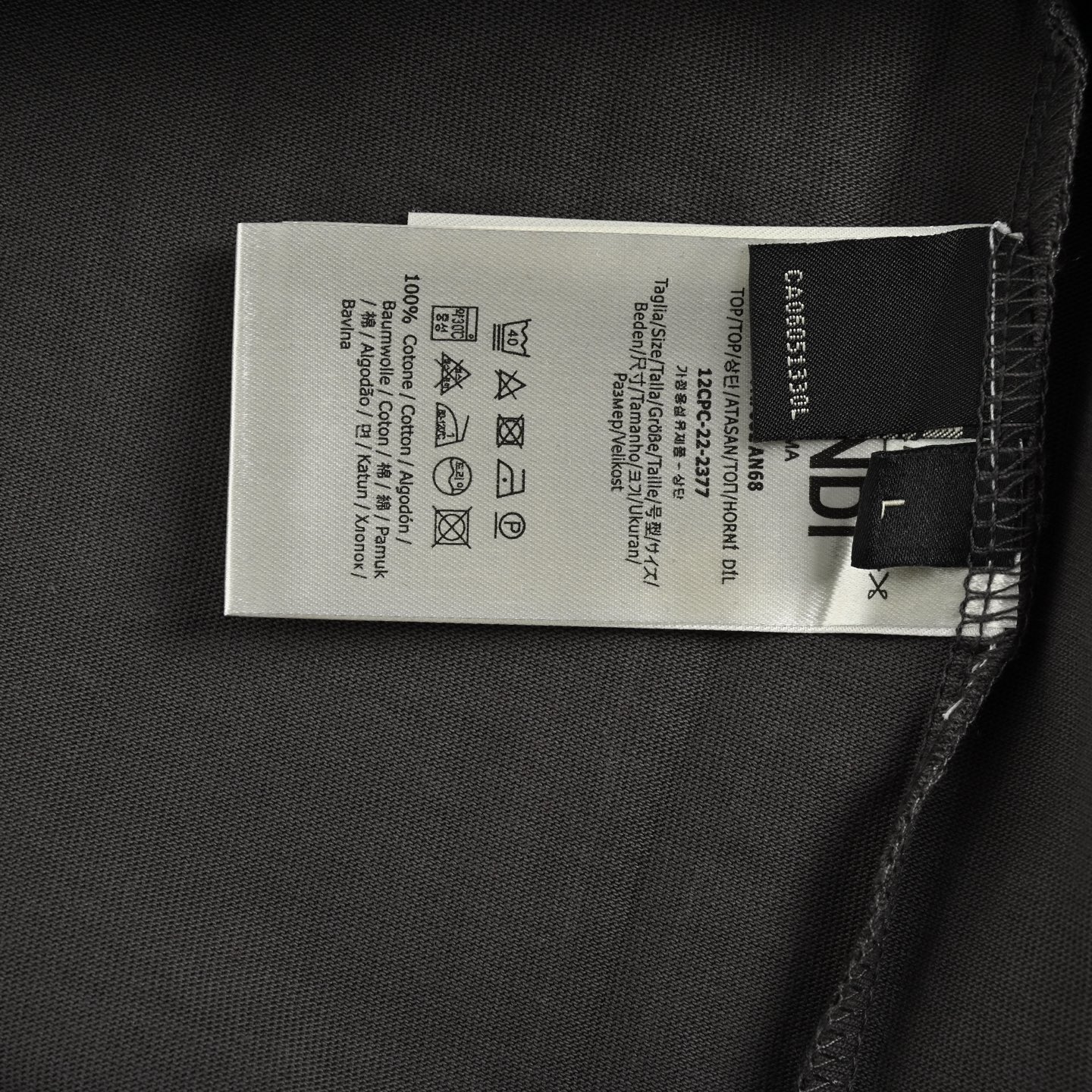 Fendi/芬迪 领口撞色FF满印短袖 Logo标识精致升级