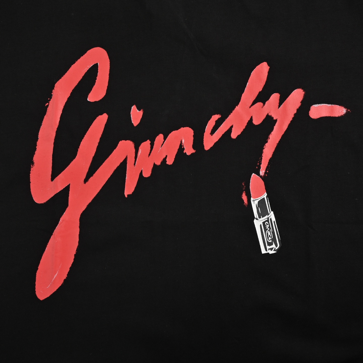 GIVENCHY/纪梵希 24ss 情人节限定口红字母印花短袖 胸前字母GIVENCHY LOGO印花
