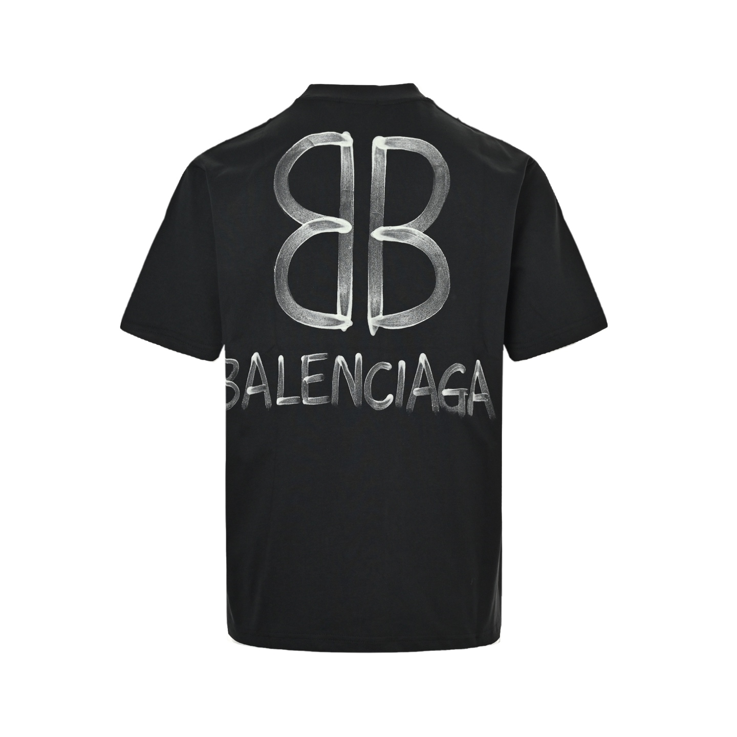 Balenciaga/巴黎世家 后背双B夜光短袖 夜光粉印花 吸收光夜光效果