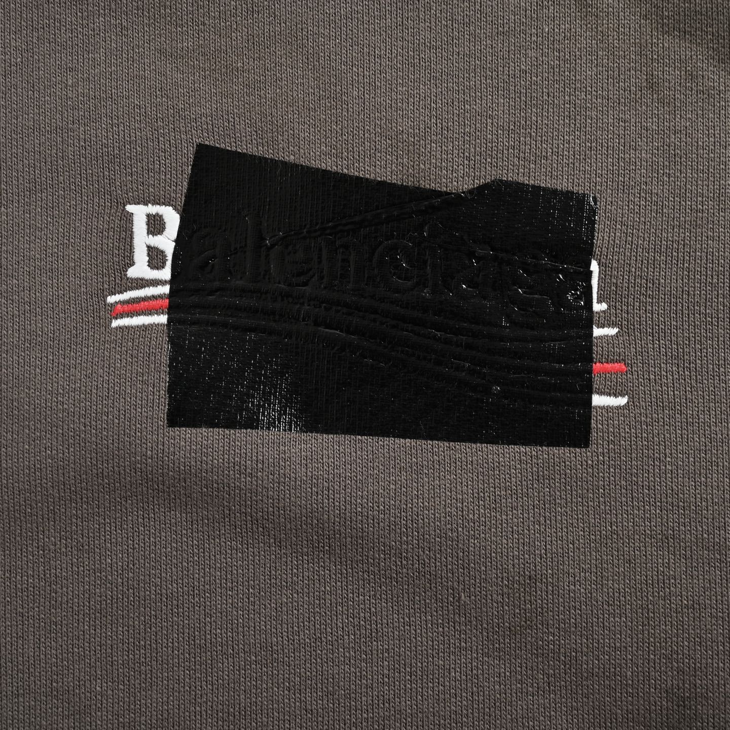 Balenciaga/巴黎世家 泥染压胶可乐拉链卫衣外套