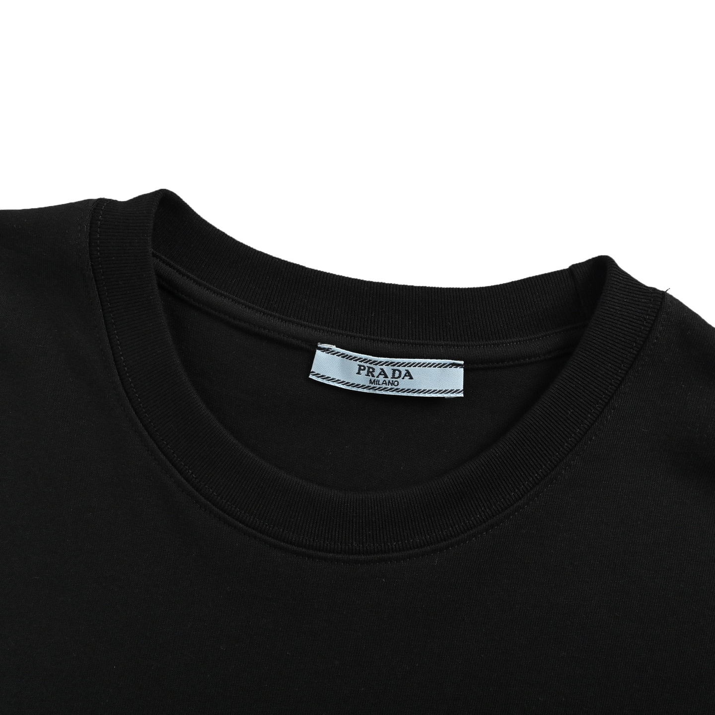Prada/普拉达 立体三角标印花短袖 定做布料