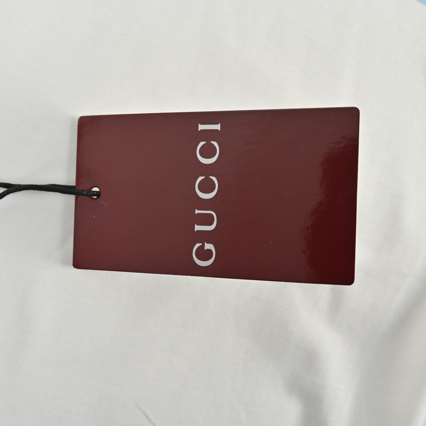Gucci/古驰 25ss 镂空字母logo印花短袖