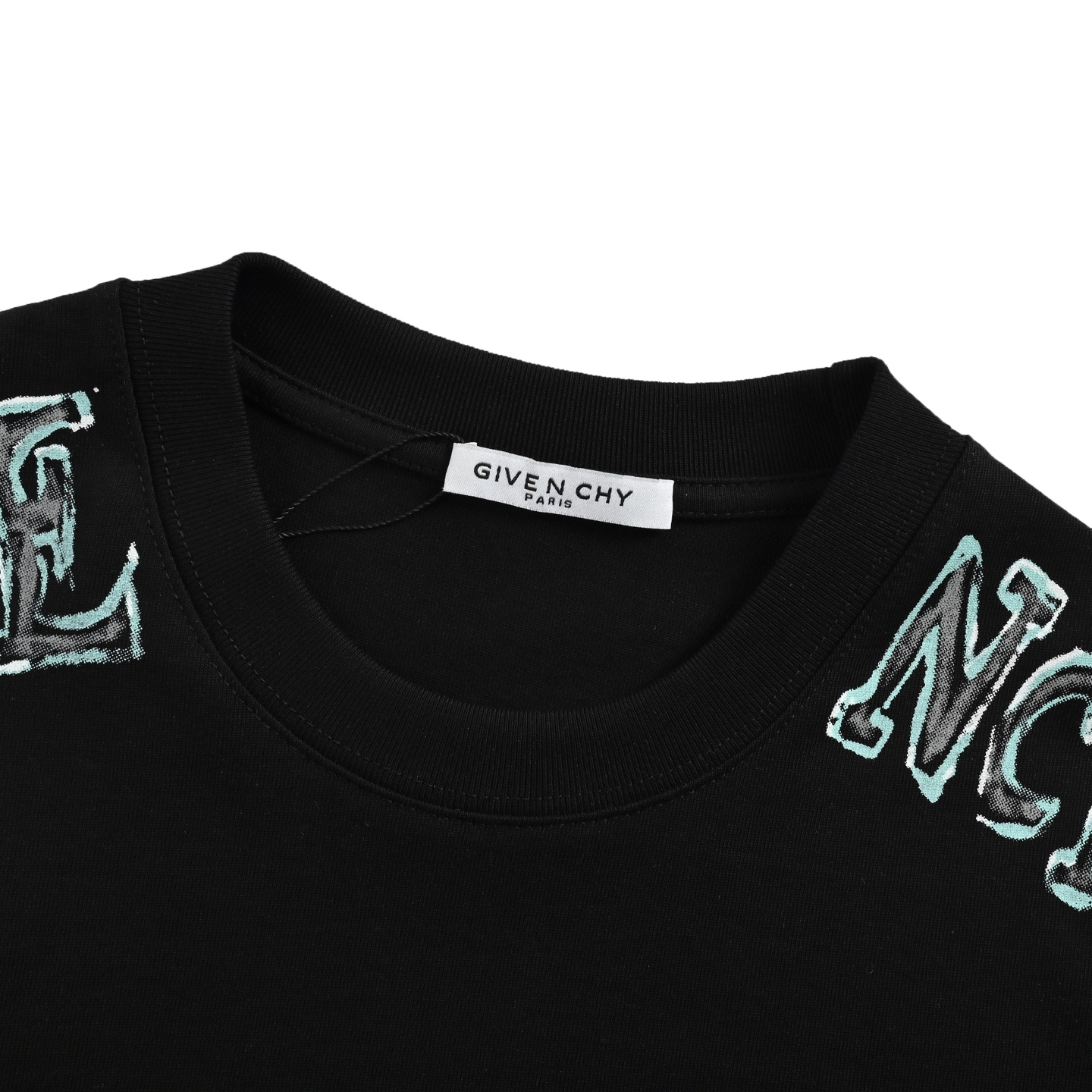 GIVENCHY/纪梵希 肩膀手绘字母印花短袖