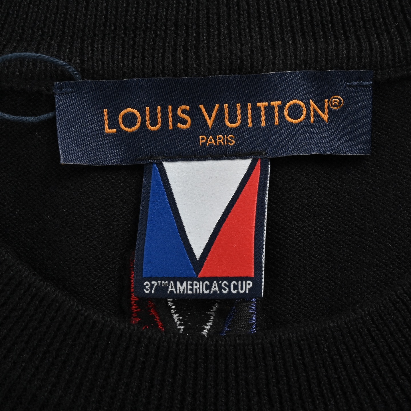 Louis Vuitton/路易威登 美洲杯烫钻logo针织短袖