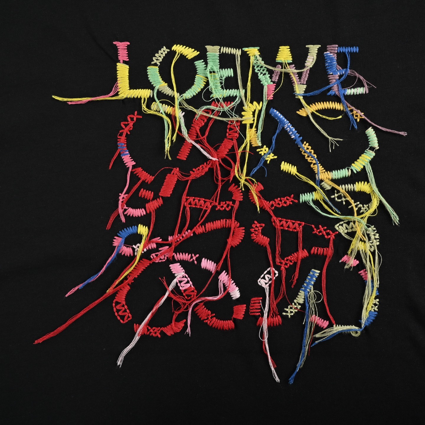 Loewe/罗意威 25ss 流苏刺绣字母logo短袖