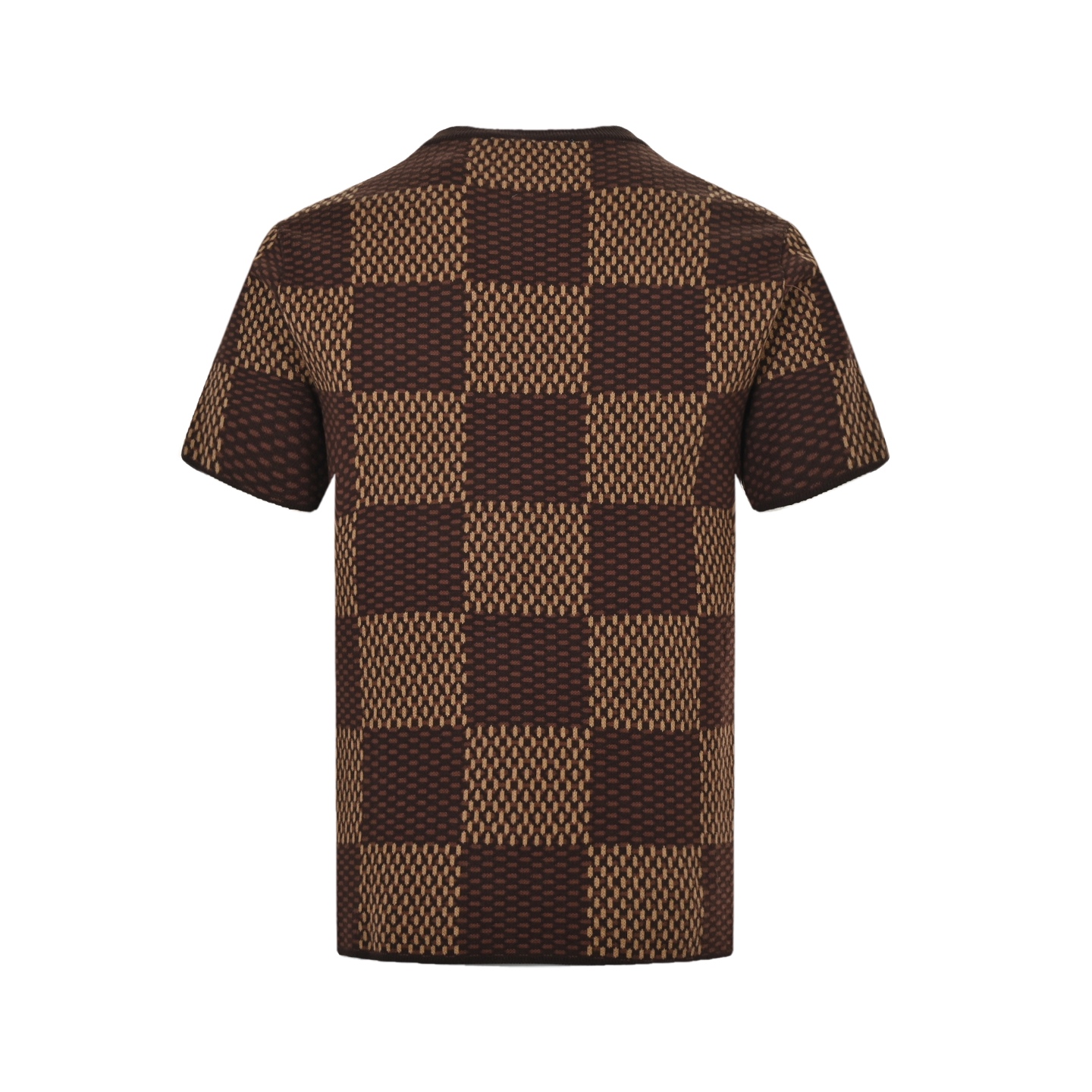 Louis Vuitton/路易威登 菲董镶钻logo棋盘格针织短袖