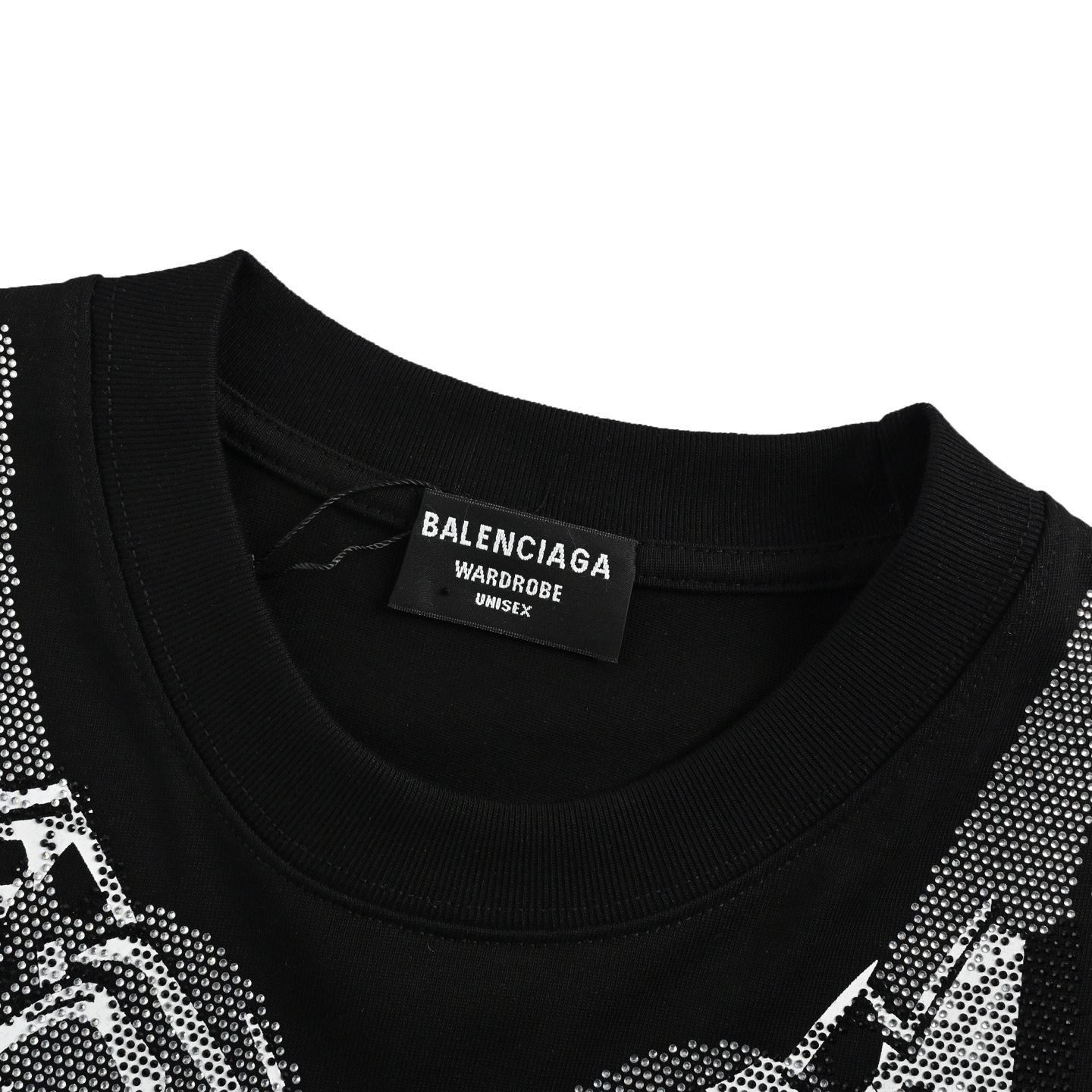 Balenciaga/巴黎世家 烫钻耳机短袖