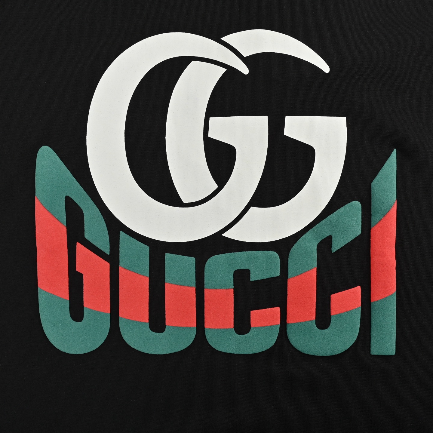 Gucci/古驰 25ss 红绿字母发泡印花短袖