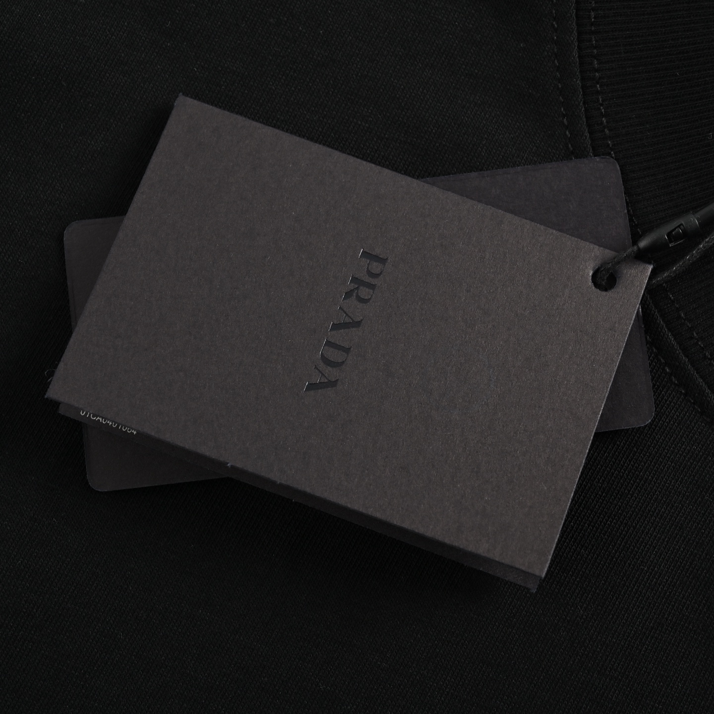 Prada/普拉达 25ss 刺绣字母后背泼墨三角标短袖 经典胸前logo泼墨立体刺绣 白色 黑色