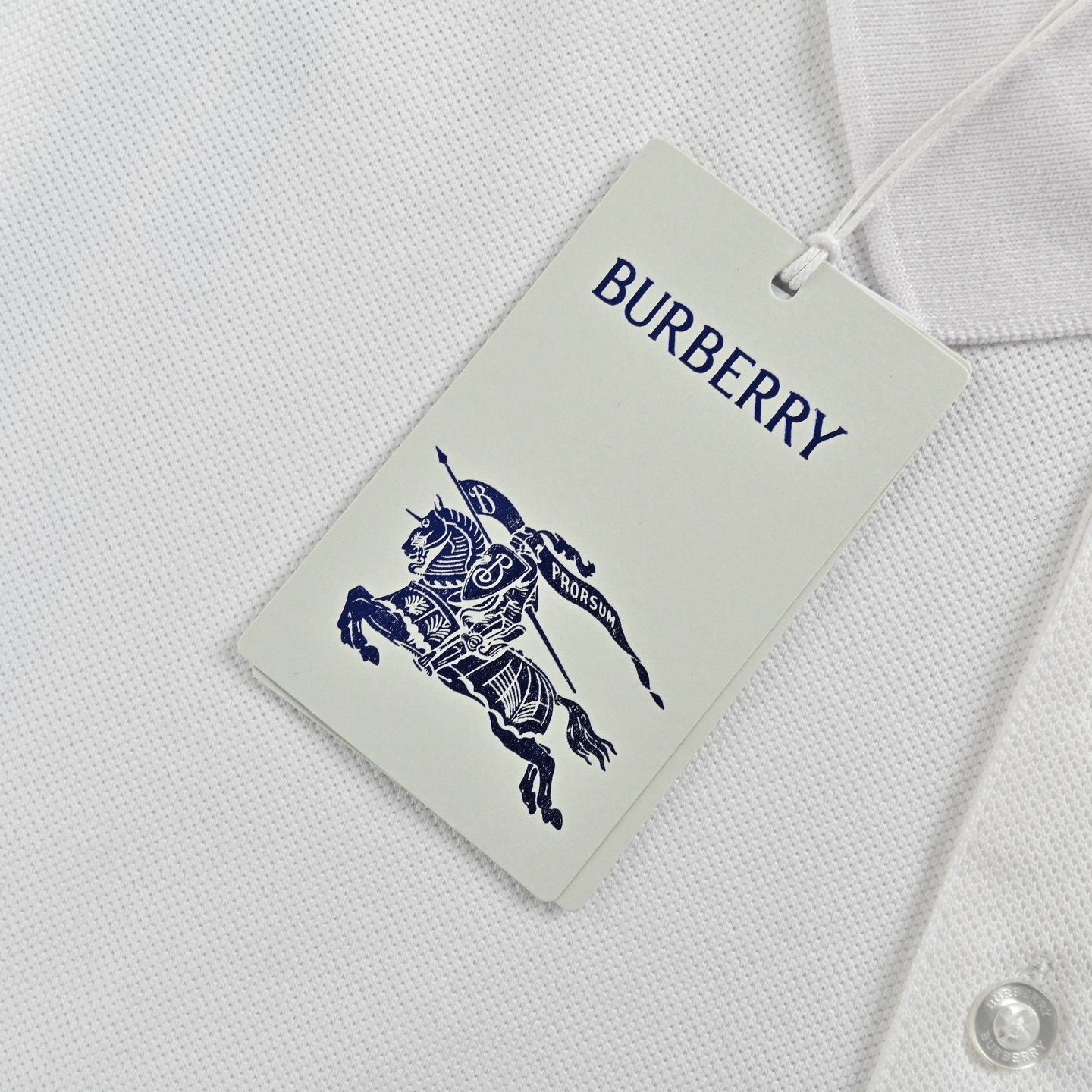 Burberry/巴宝莉 24ss战马撞色线反袖口印花Polo短袖