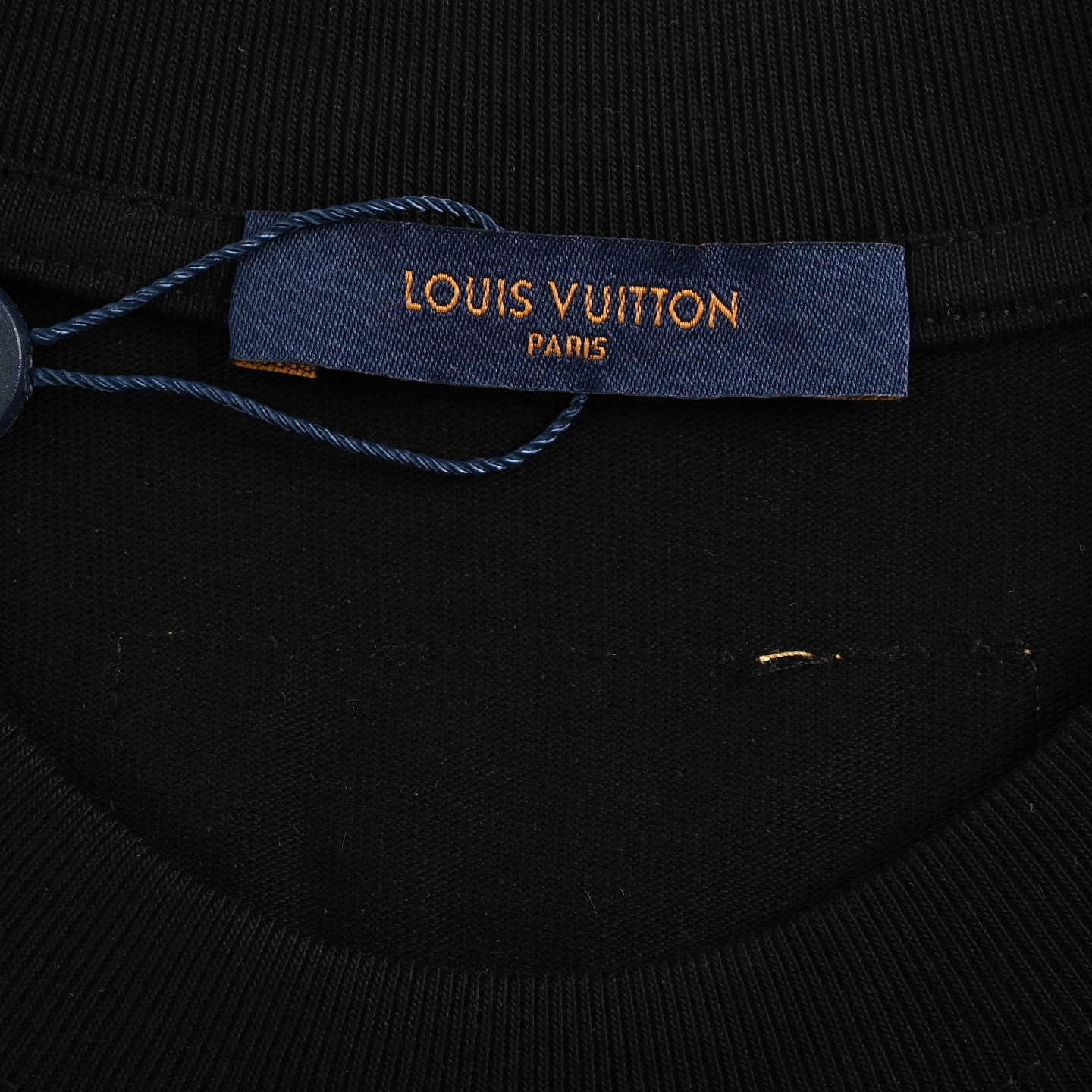 Louis Vuitton/路易威登 珍珠烫钻字母logo短袖 万针老花刺绣字母施华洛世奇水钻镶嵌描边