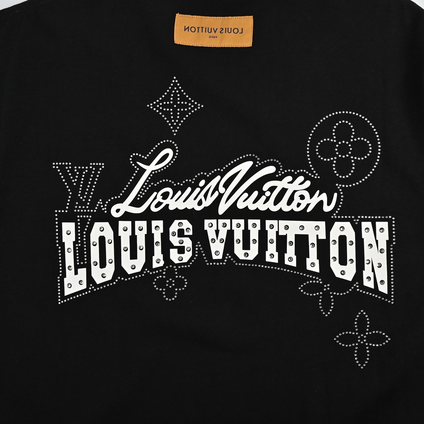 Louis Vuitton/路易威登 压胶字母烫钻短袖