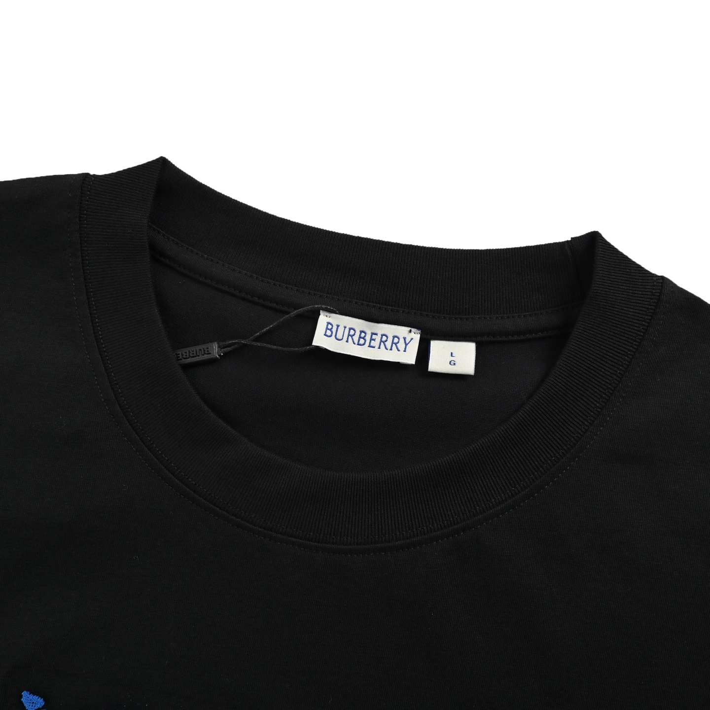 Burberry/巴宝莉 25ss 泼墨牙刷绣战马短袖 平织棉 T 恤衫 泼墨印花 白色 黑色