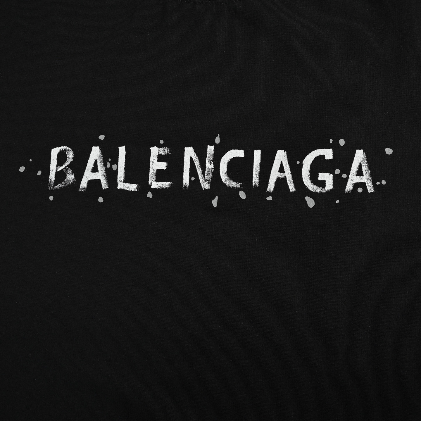 Balenciaga/巴黎世家 25ss 字母双B手绘水洗破洞短袖