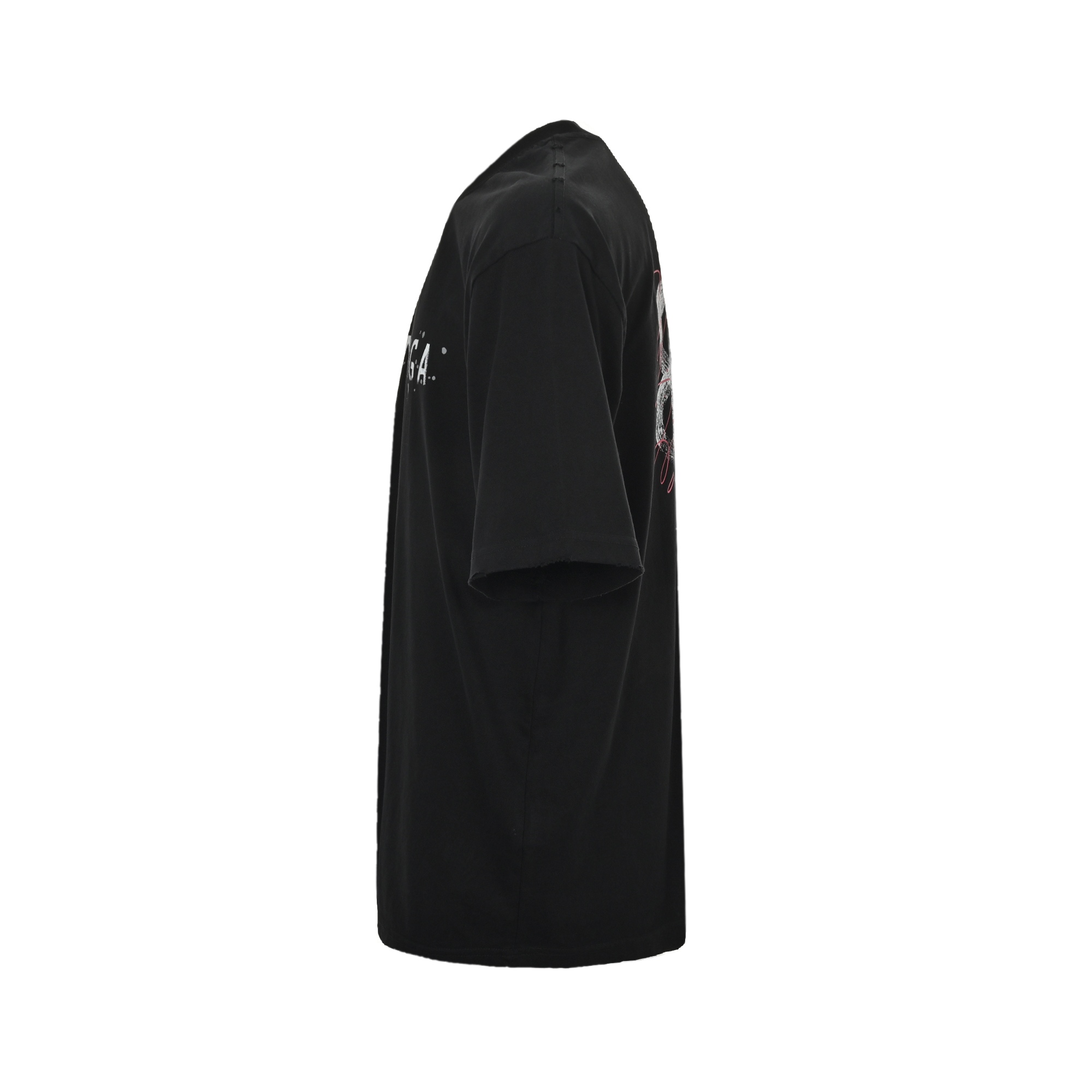 Balenciaga/巴黎世家 25ss 字母双B手绘水洗破洞短袖