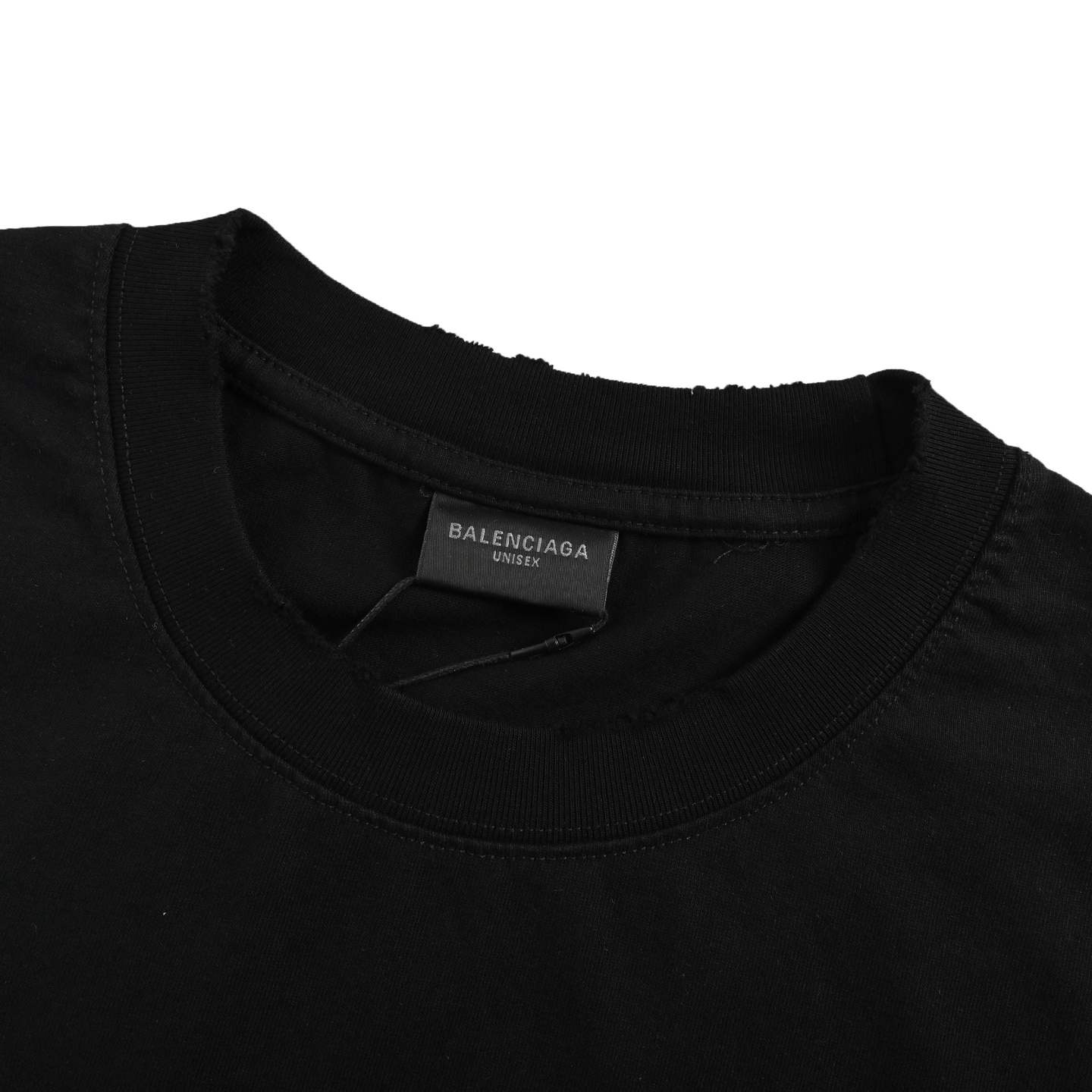 Balenciaga/巴黎世家 25ss 字母双B手绘水洗破洞短袖