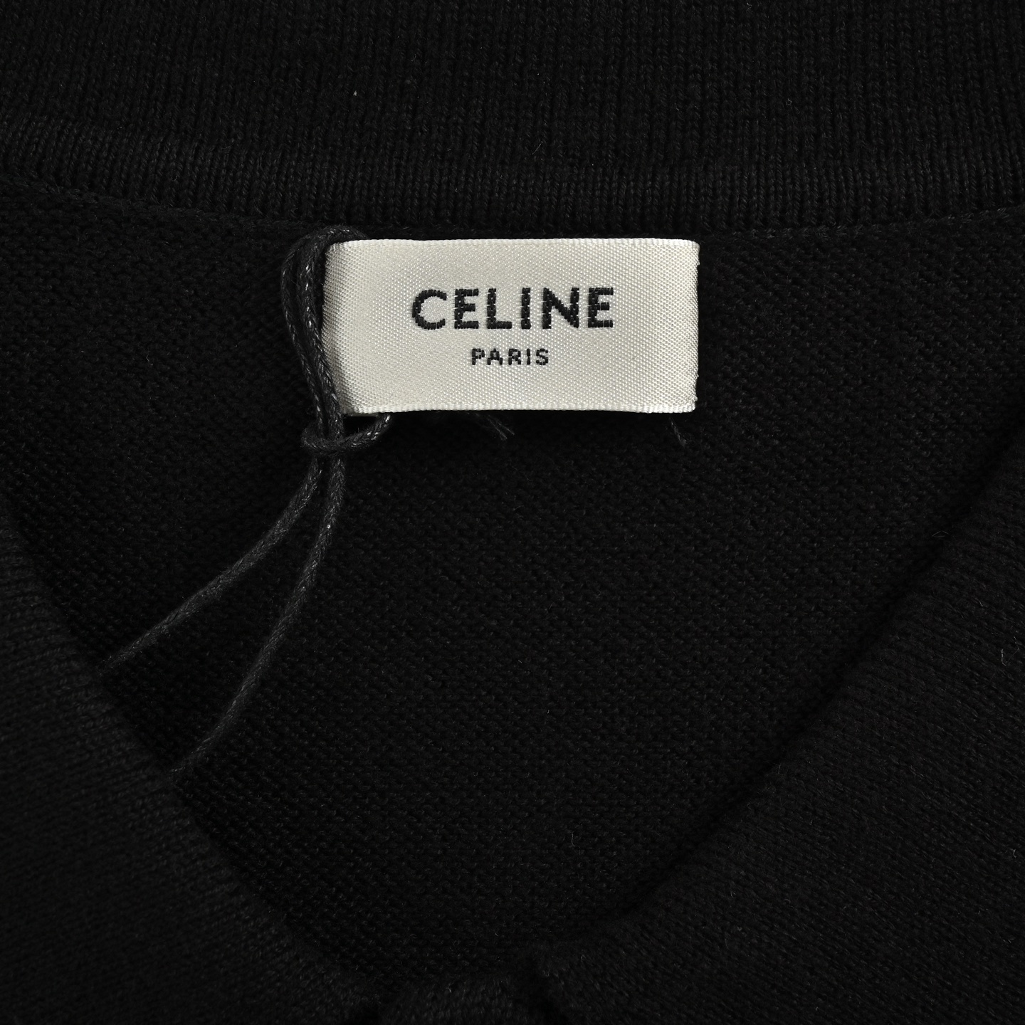 Celine/赛琳 凯旋门刺绣Polo针织短袖 定织臻密七针毛织