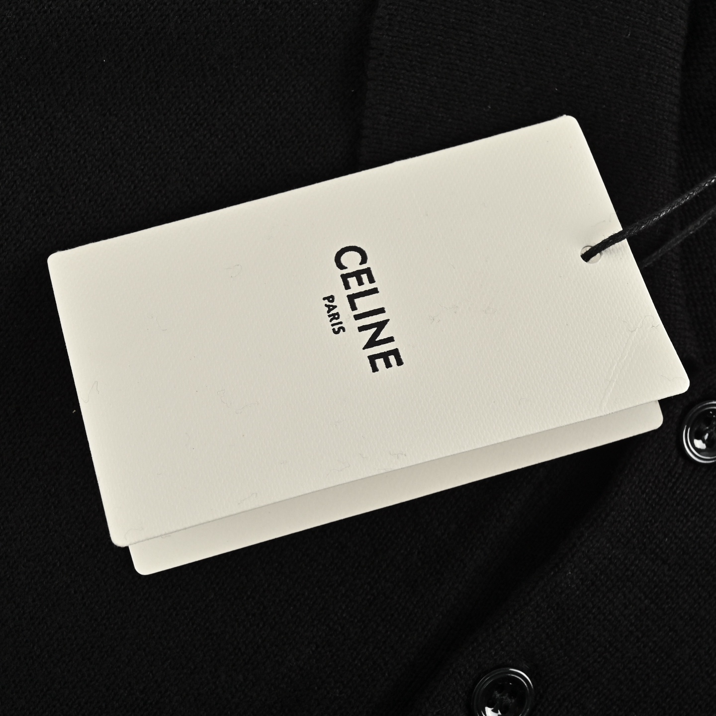 Celine/赛琳 凯旋门刺绣Polo针织短袖 定织臻密七针毛织
