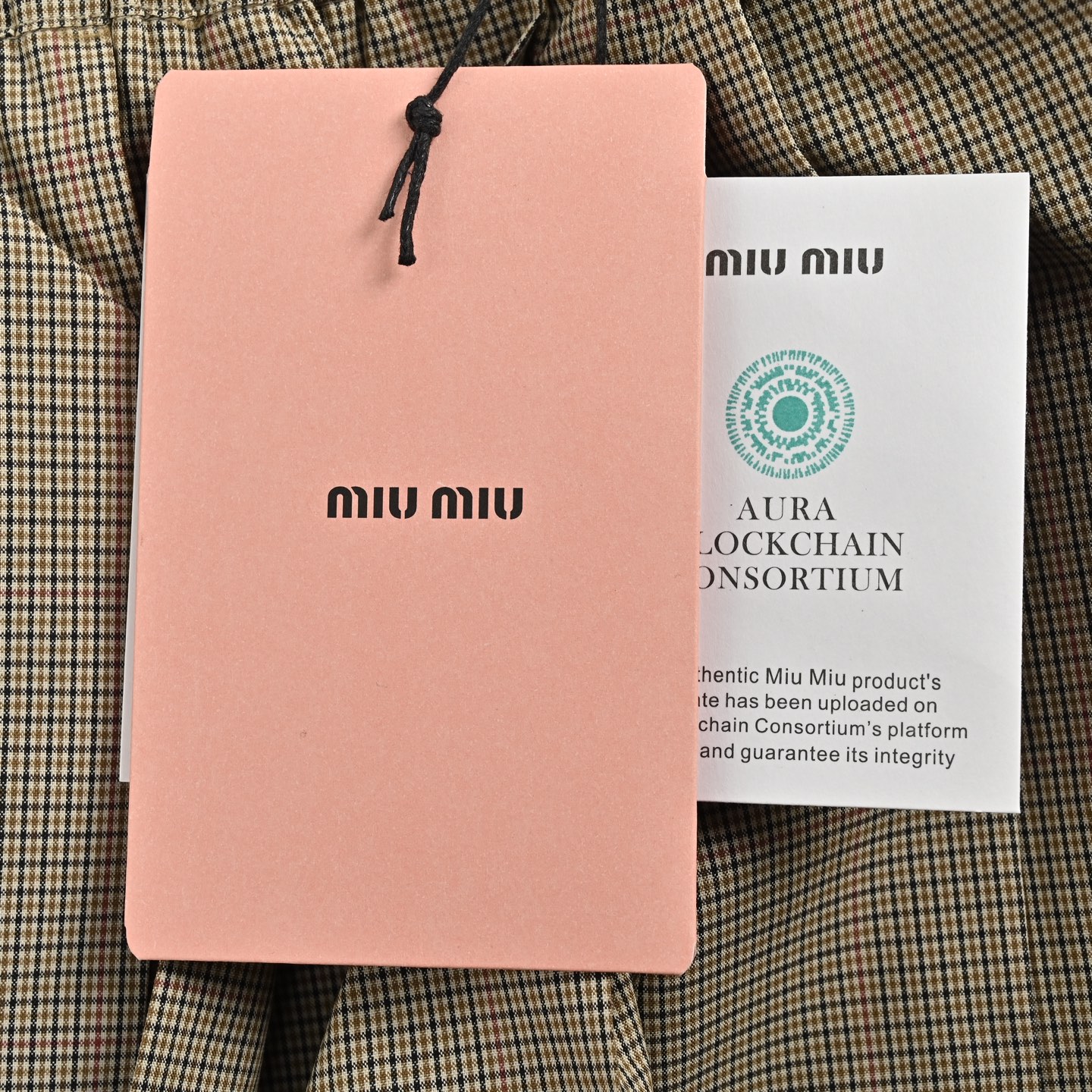 Miu Miu/缪缪 25ss 细格纹百褶裙 春天的第一条半裙