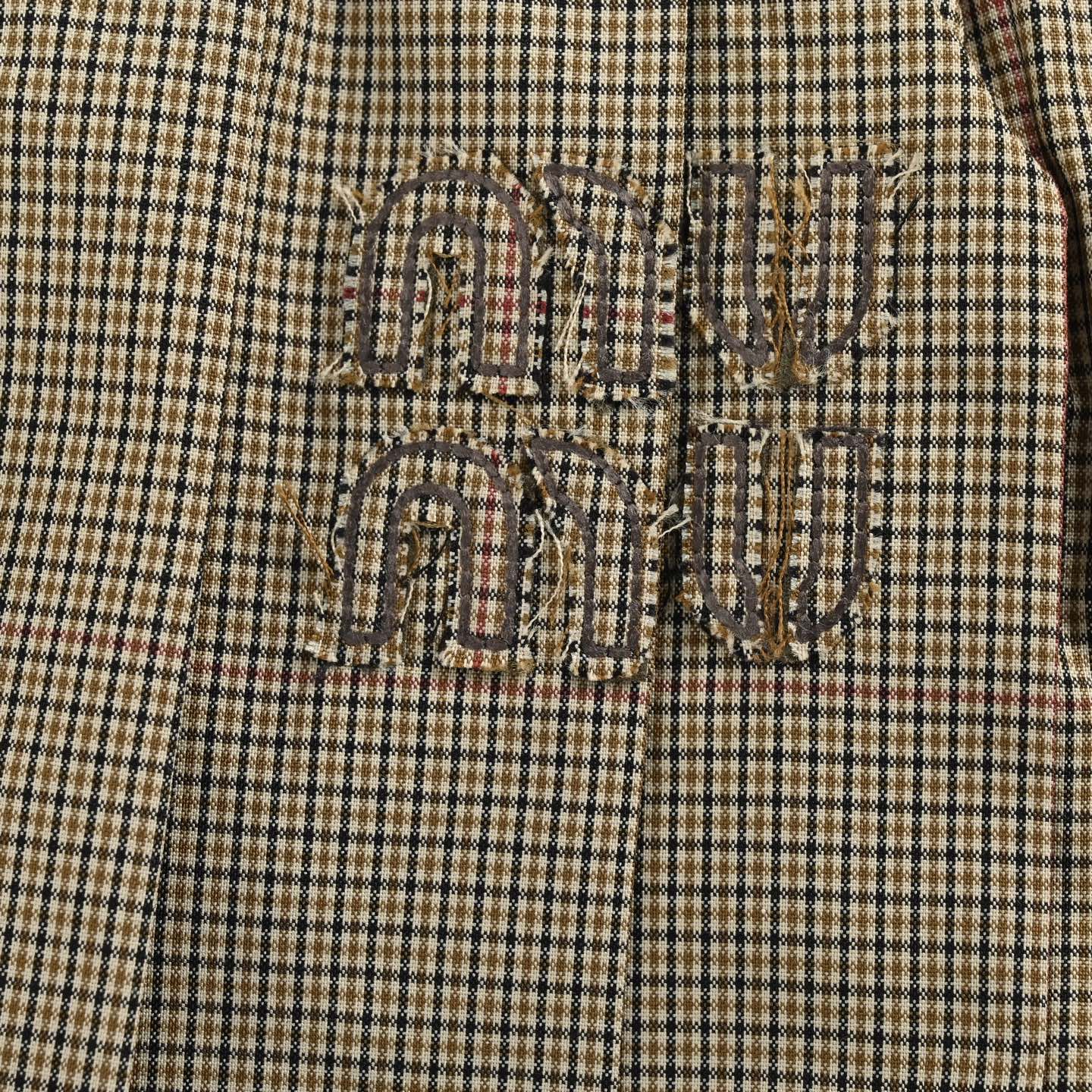 Miu Miu/缪缪 25ss 细格纹百褶裙 春天的第一条半裙