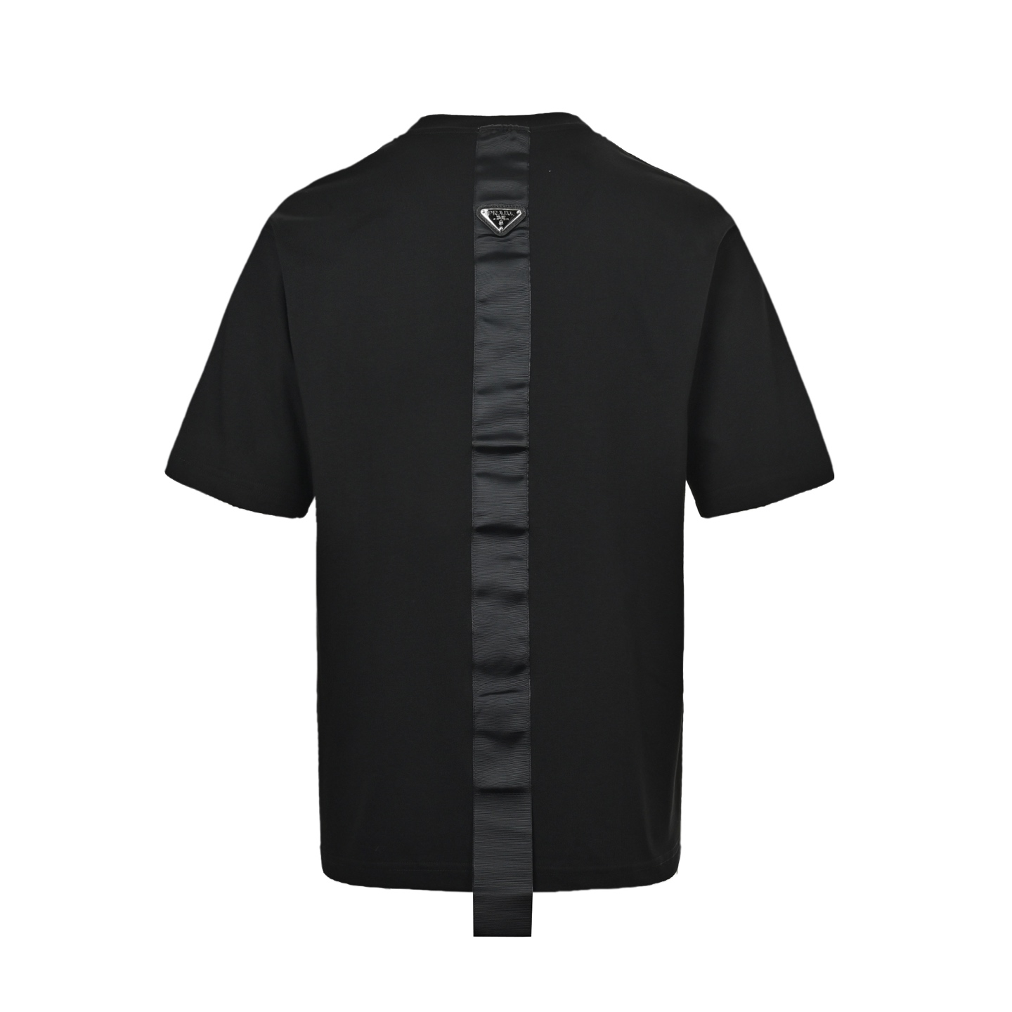 Prada/普拉达 25ss 后背三角标织带短袖 黑色 白色