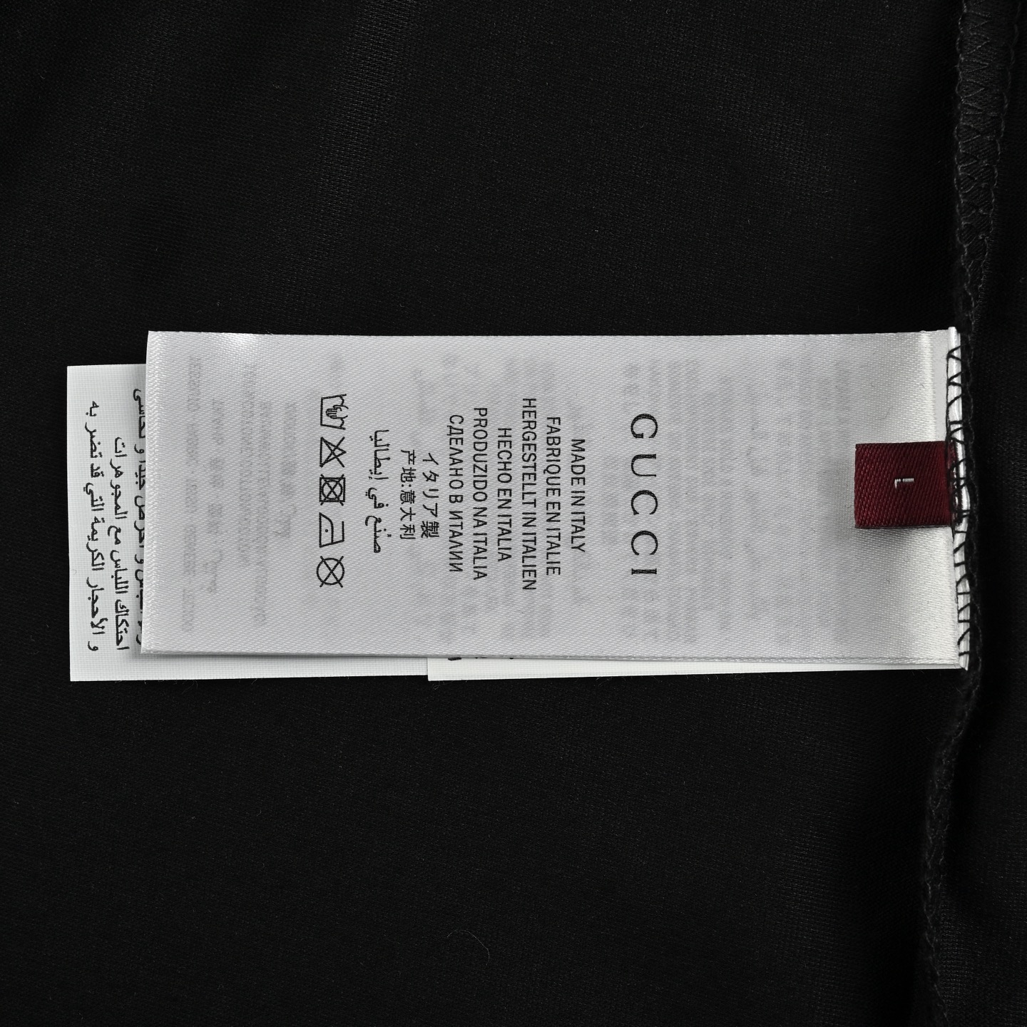 Gucci/古驰 25ss 喷墨大字母logo印花短袖黑色 杏色